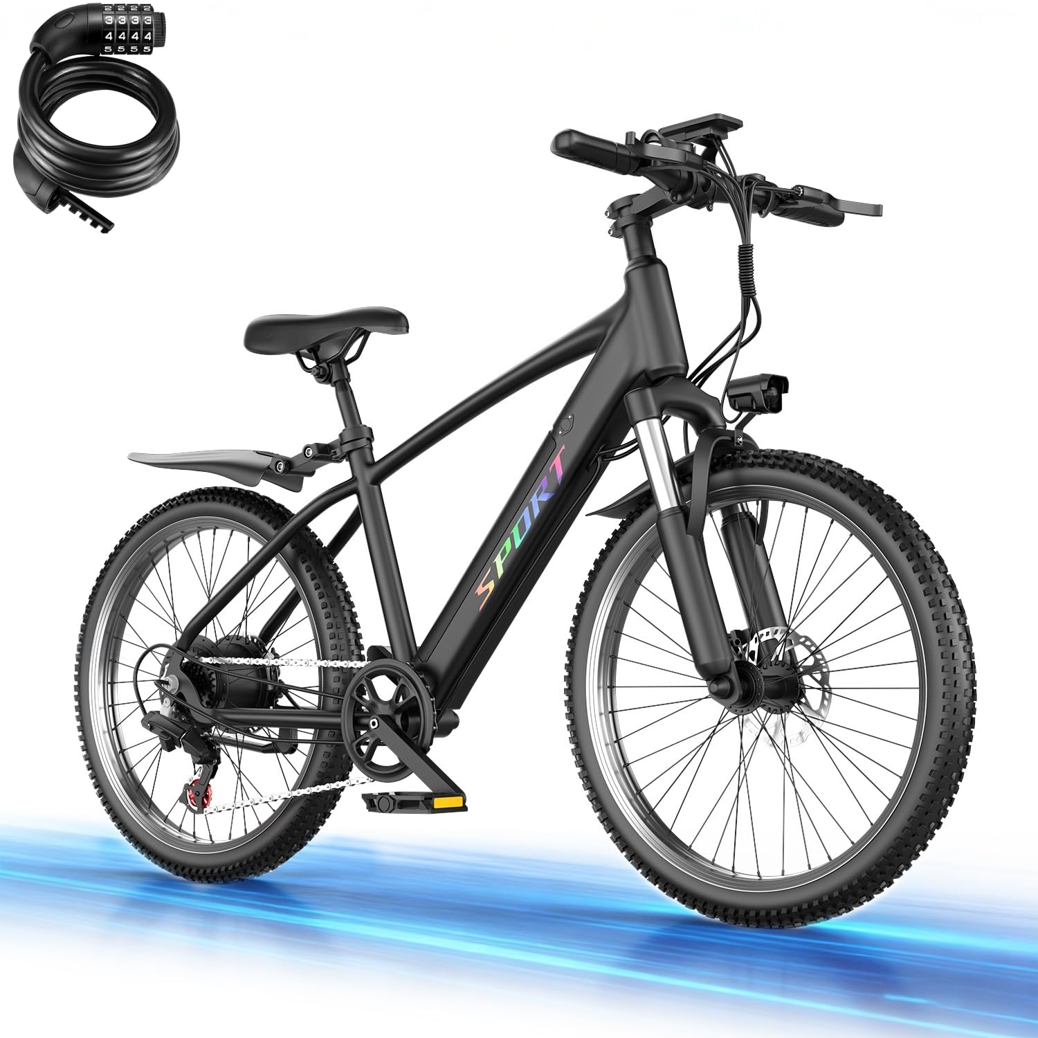 Electric Bike for Adults, 26" Ebike Up to 40KM/H 105 KM Long Range, 1500W Peak Electric Bicycle with 48V 12Ah Removable Battery, Lightweight E-Bike for Mountain City Trail, 5 Modes & 7 Speeds