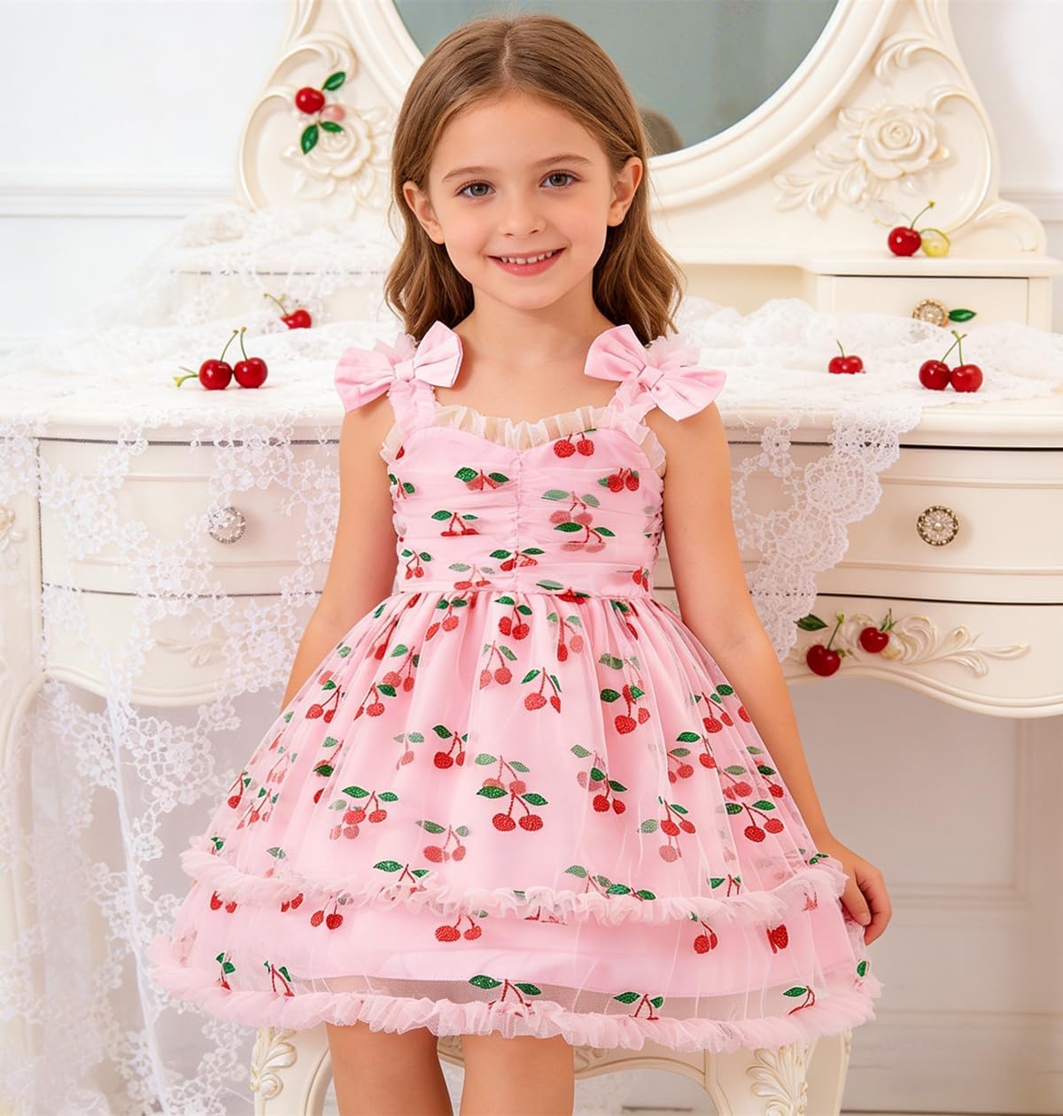 Toddler Girls Birthday Dress Baby Girl Princess Dresses Rainbow Photo Shoot Party Outfit Causal Tutu Sundress 2-7Y