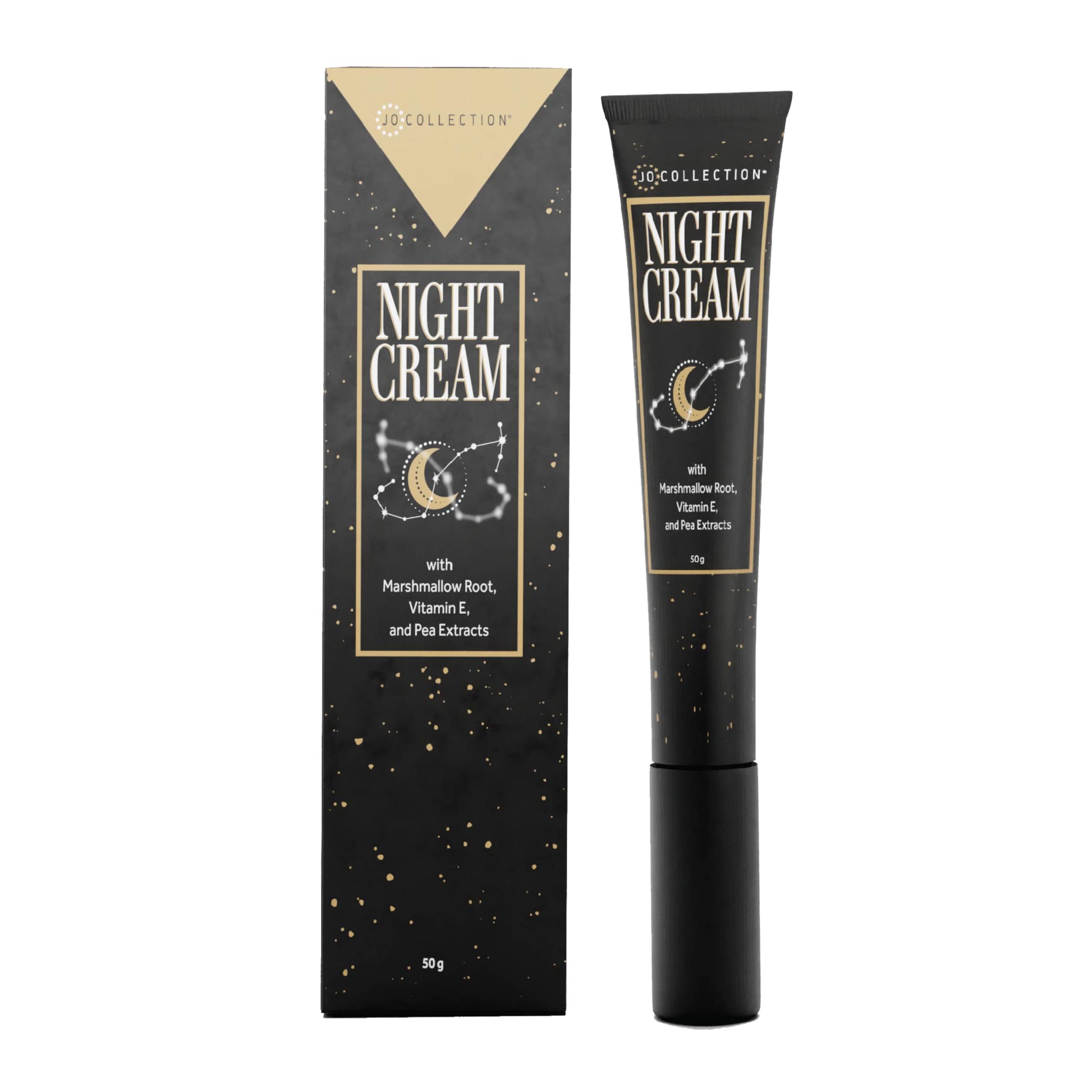 Night Cream with Marshmallow Root, Vitamin E, Pea Extracts and Jojoba esters | Softens and renews skin overnight | Moisturizes, Nourishes, Hydrates, Balances, Protects and Repairs | 50g