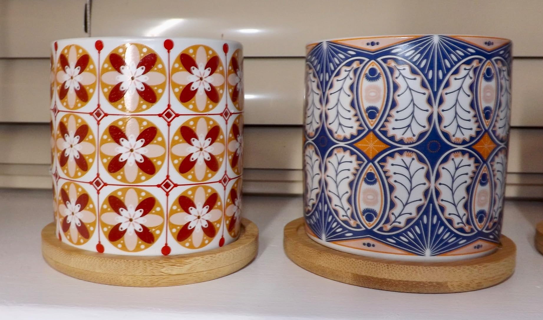 Belle Vous 6 Pack of Assorted Ceramic Plant Pots - 7.5cm/3 Inches