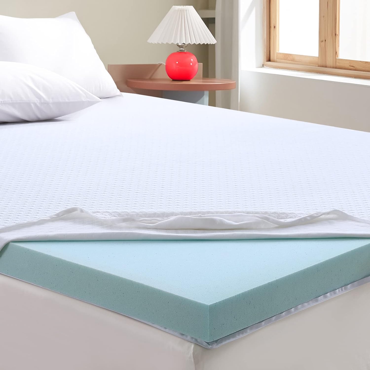 ST Starcast 3 Inch Memory Foam Mattress Topper Queen Size, GelInfused