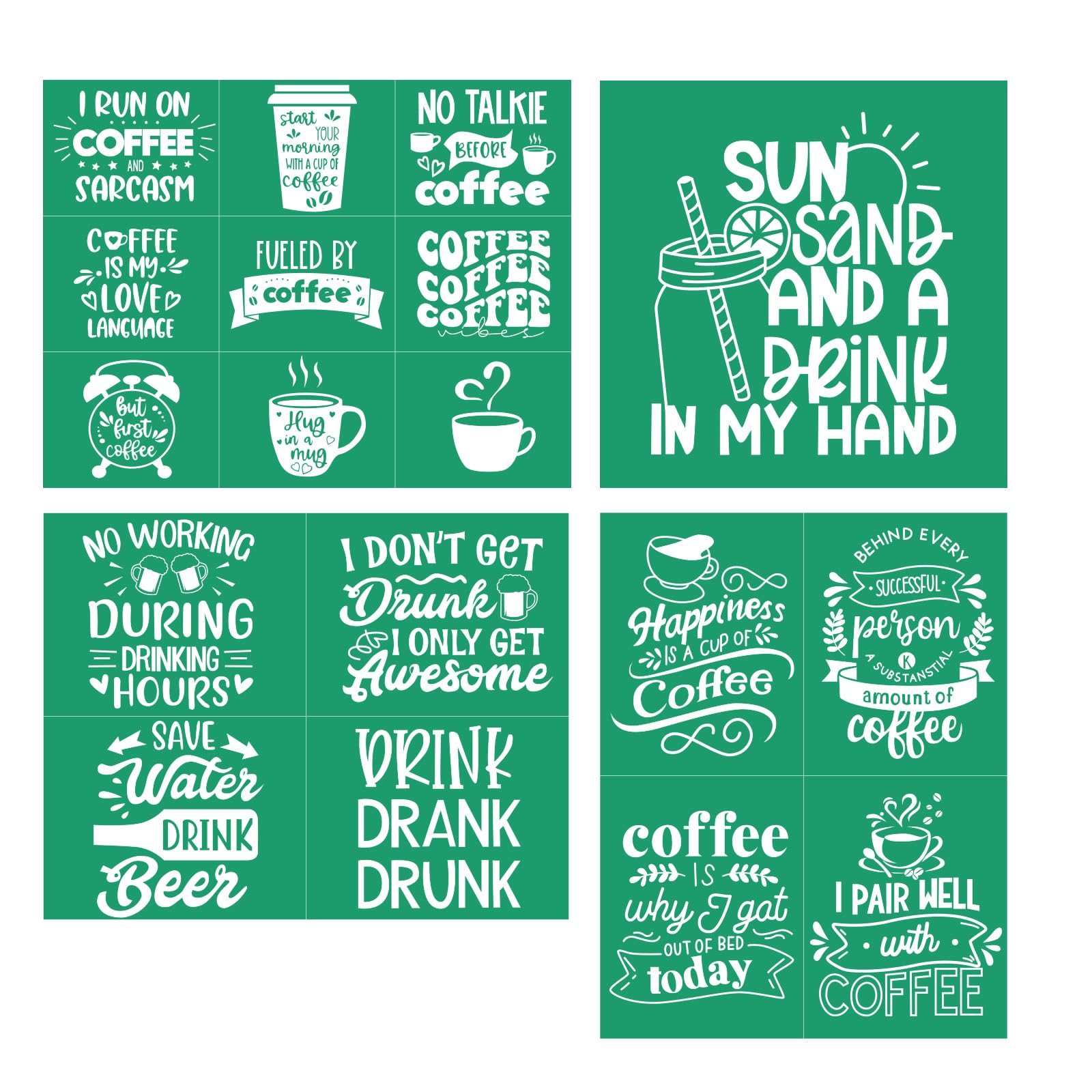 Pochoirs à café réutilisables pochoirs à craie en maille de sérigraphie pour décoration de boissons