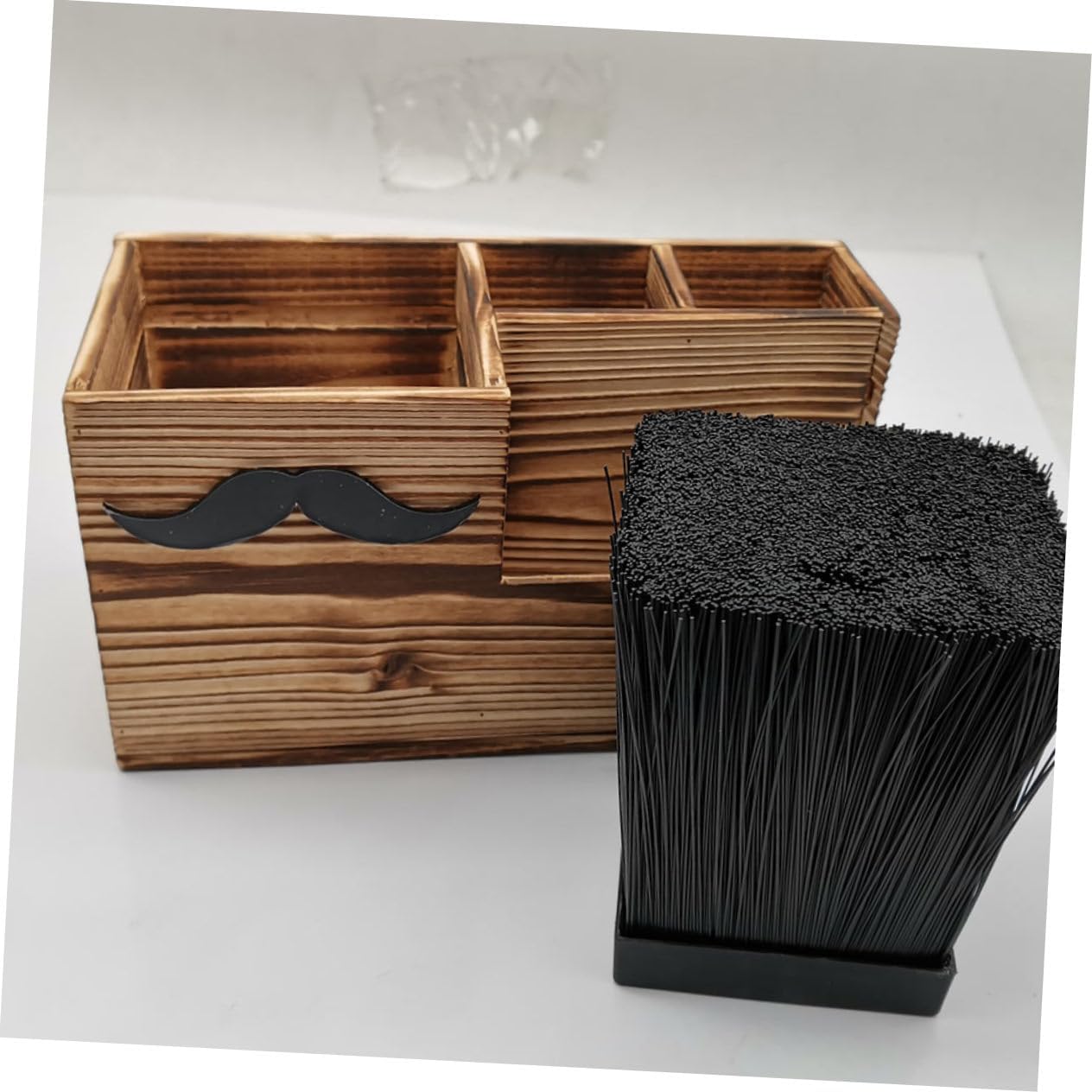 Eco-friendly Wood Material Scissor Seat Barber Accessories Hairdressing Storage Box Random Color