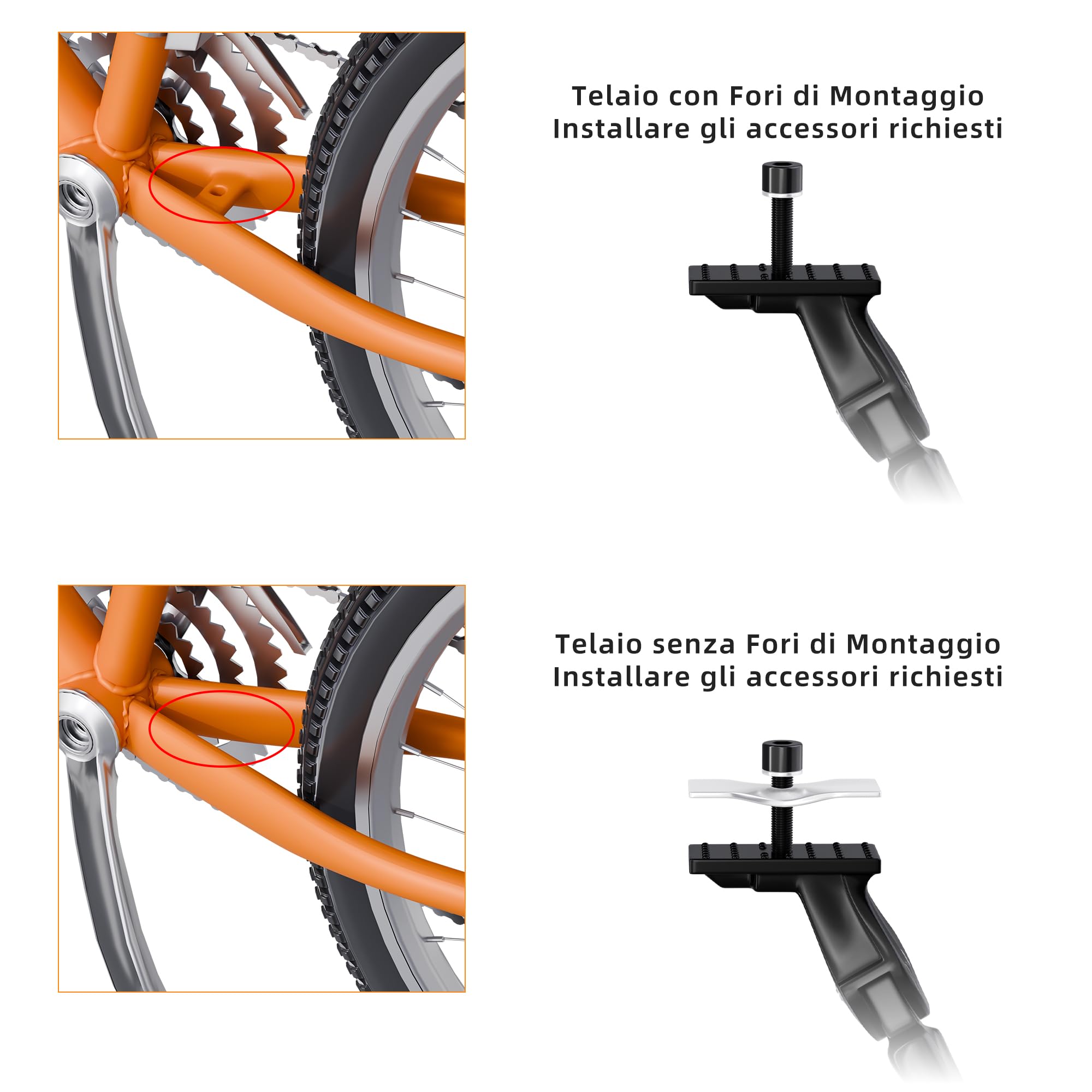 Cavalletto per Bicicletta, Montaggio Centrale per Biciclette/Universale Bicicletta Cavalletto, Cavalletto per Bici da 26 a 29 Pollici, Cavalletti per Bici Regolabili