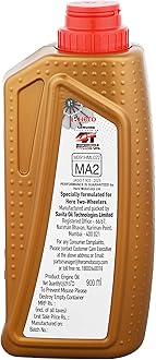 Hero MotoCorp Genuine 4T Plus 20W-40 Engine Oil for Bikes (900 ml) API SN and JASO MA2 Certified| Advanced fuel saving technology| Specially formulated for Hero motorcycles