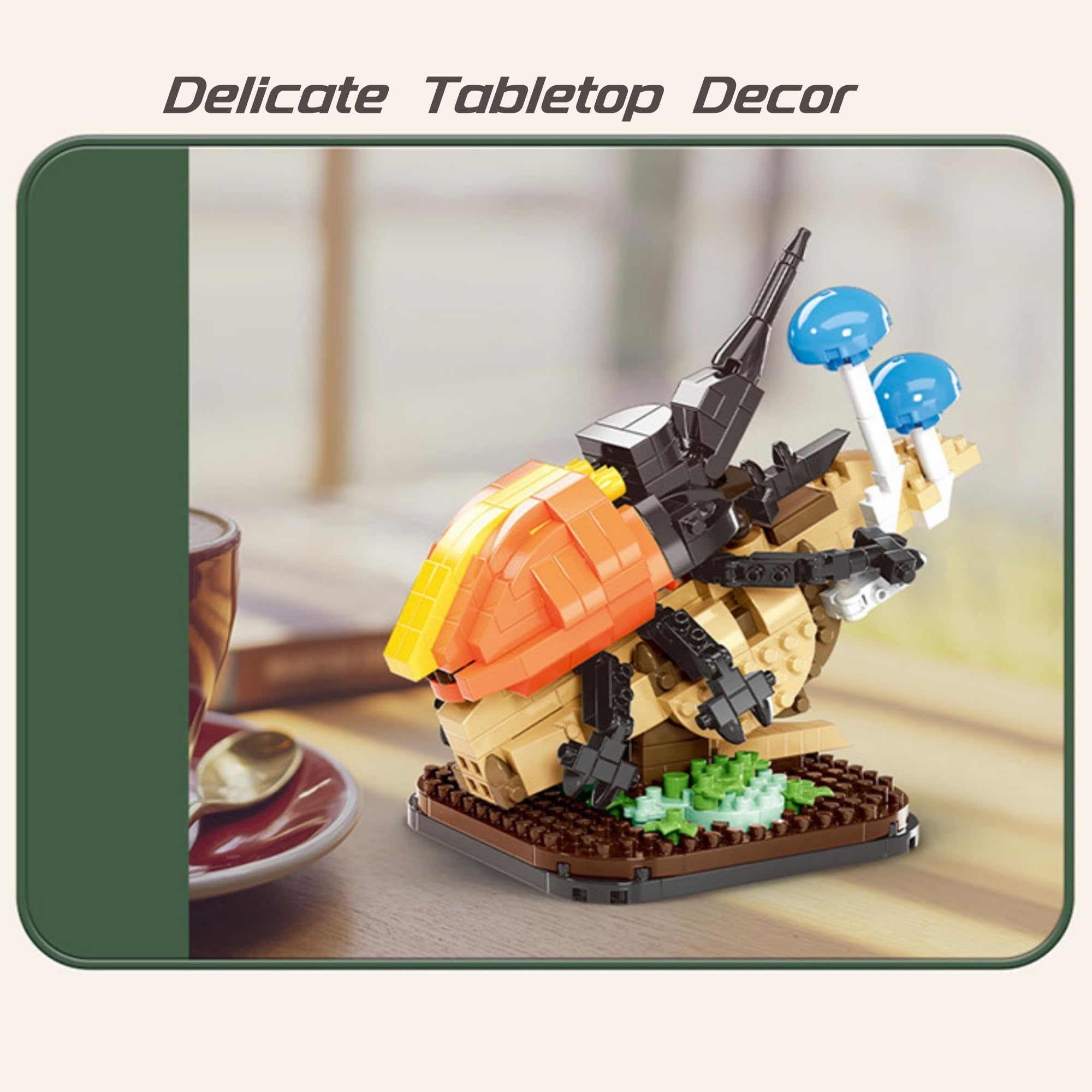 JVAVNE Insect Animal Building Blocks Set, Micro Beetle Animals Building Kit - Image 3