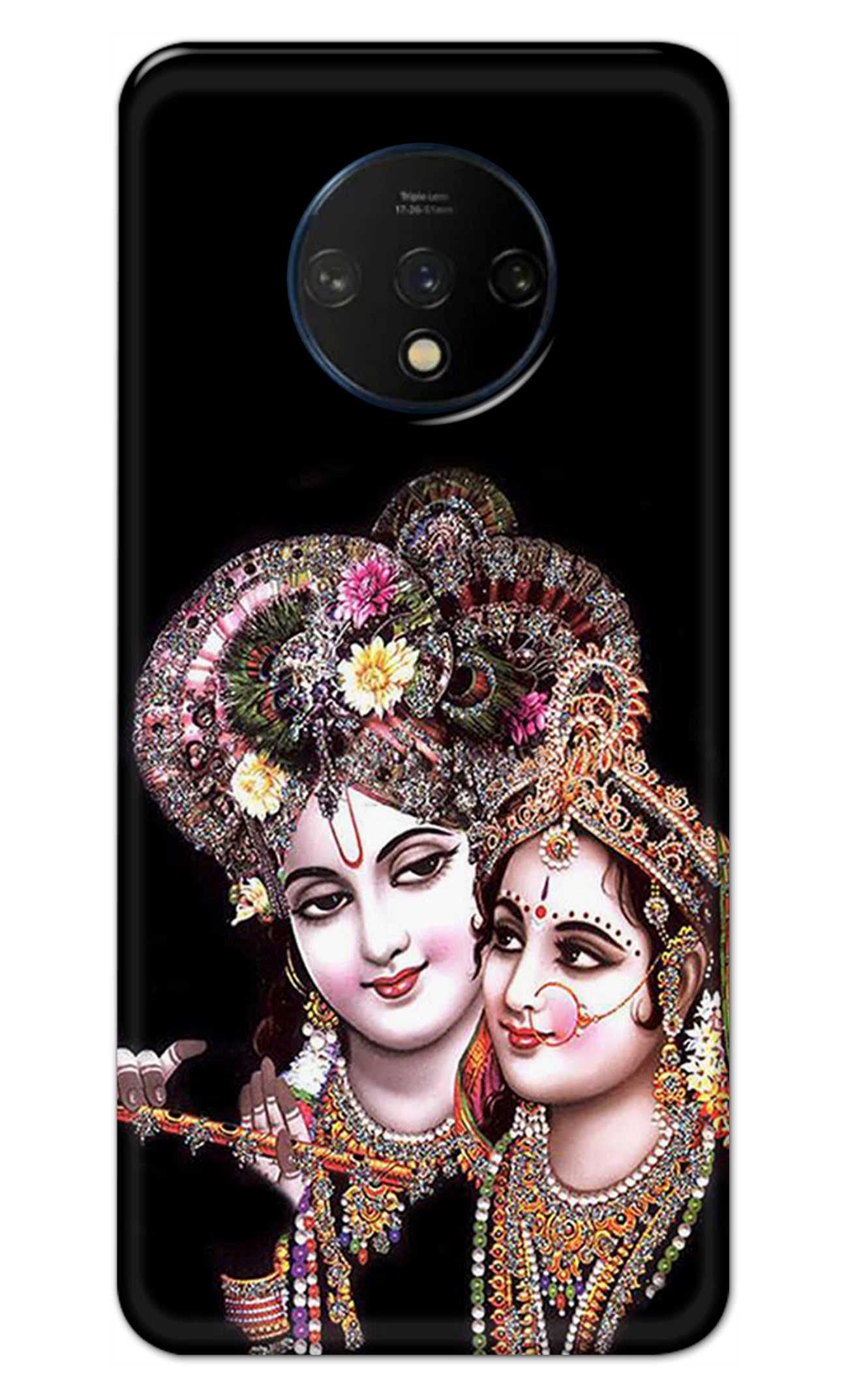 PradhCases Lord Krishna Radha Hindu International God Amazing Flute Printed Designer Hard Back Case Cover for OnePlus 7T -(HT) MSP2004