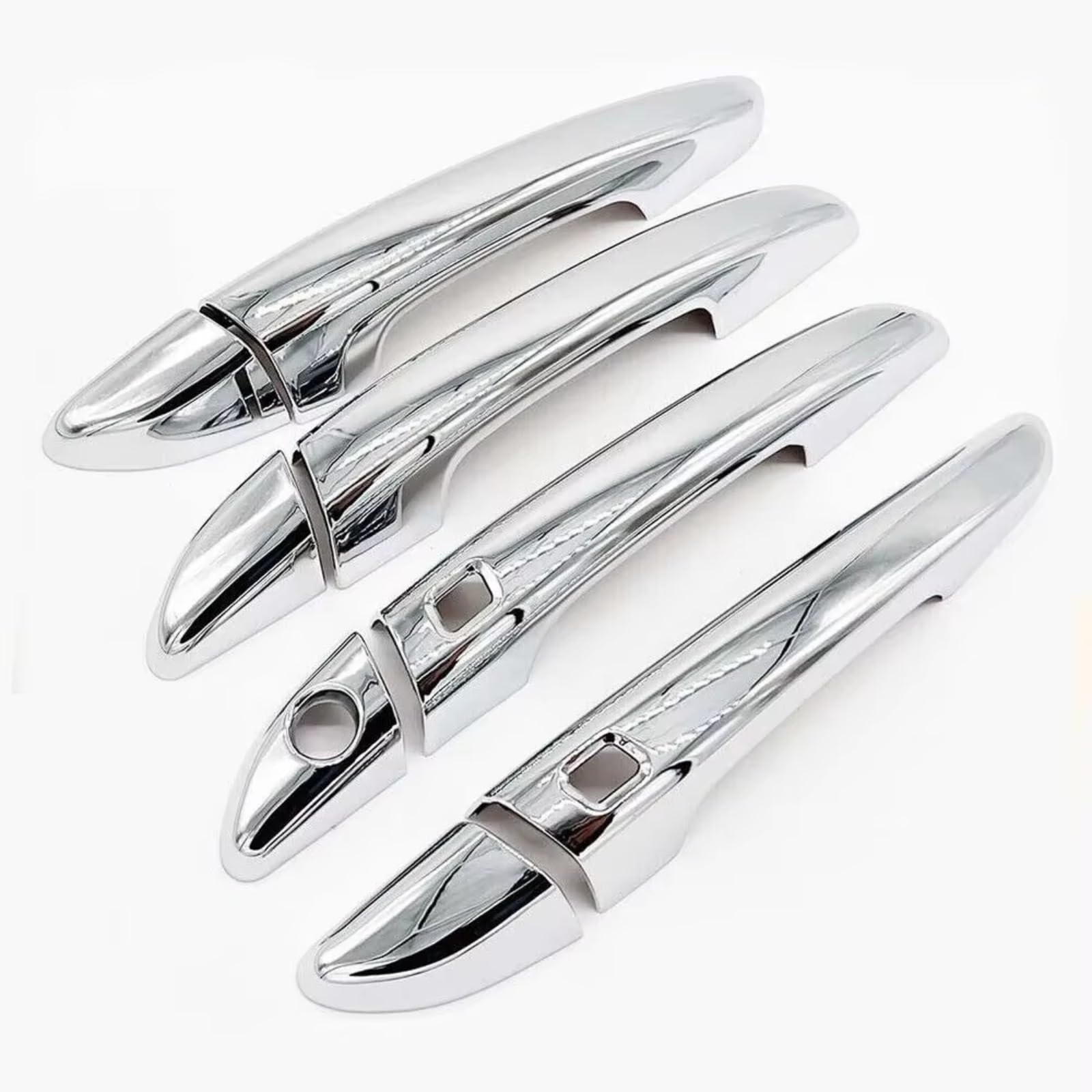 Qdzvalumv With Smart Hole Car Door Handles Cover Shell Compatible With For Sonata 2015-2019 Car Exterior Door Handle Cover Decoration Styling Set(With Smart Hole)