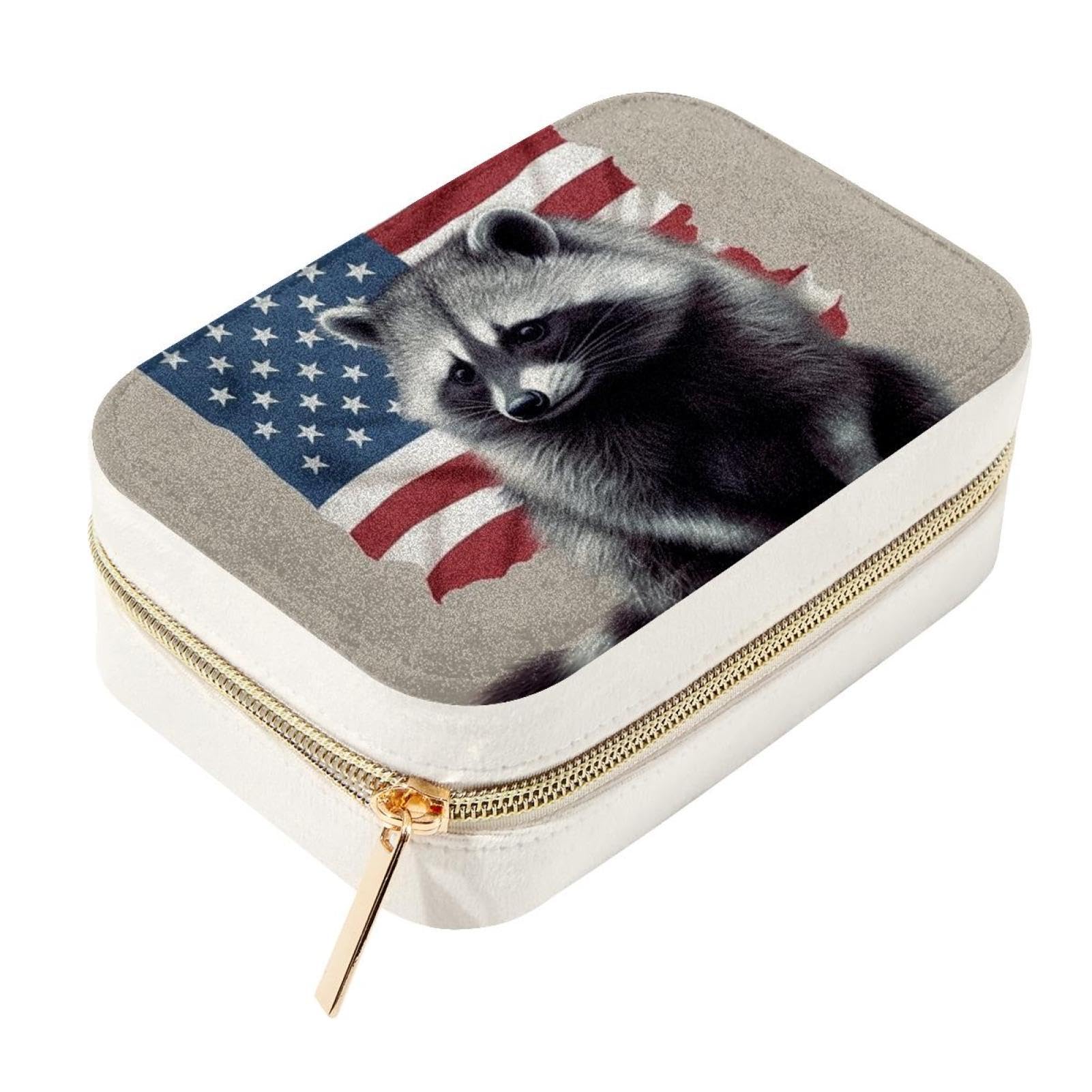 Caja de joyería para el Día de la Independencia ideal como regalo de viaje para anillos