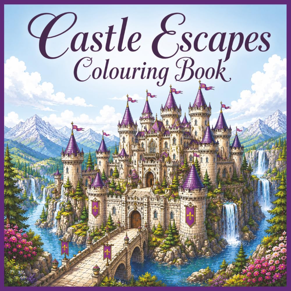 Castle Escapes Colouring Book: Relaxing Historic & Fantasy Castles to Color