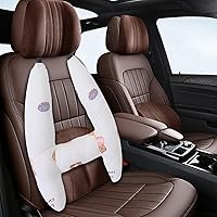 Vista 3 de BBAUER Neck Pillows, 2pcs Car Headrest Pillow, Portable Travel Pillow Cushion, Breathable Travel Lumbar Pillow, Washable Neck Pillows, Car Sleeping