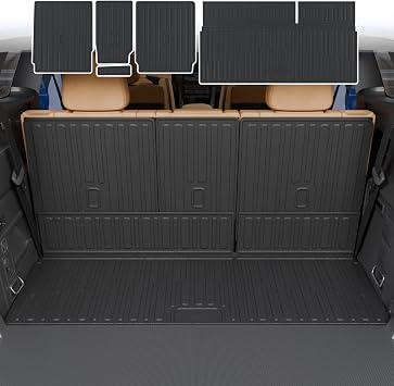 Cargo Mat Compatible with 2025 2026 Ford Expedition&Lincoln Navigator NOT for Max/L Trunk Mat Cargo Liner Back Seat Cover All Weather Expedition Accessories Trunk Mat+Backrest Mats