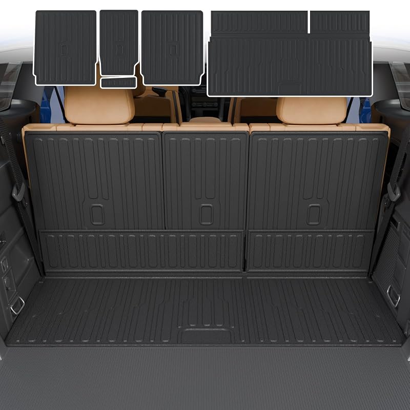 Forro de porta-malas e capas para encosto da 3ª fileira Dattumar para Ford Expedition 2025/2026 e Lincoln Navigator 7/8 lugares, sem MAX/L, kit com 5 peças