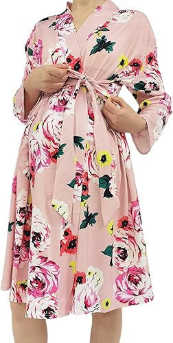 Miniatura 7 de SUFEINI Conjunto de bata de maternidad y manta de bebé a juego, bata de mamá con manta de recepción para niñas y niños