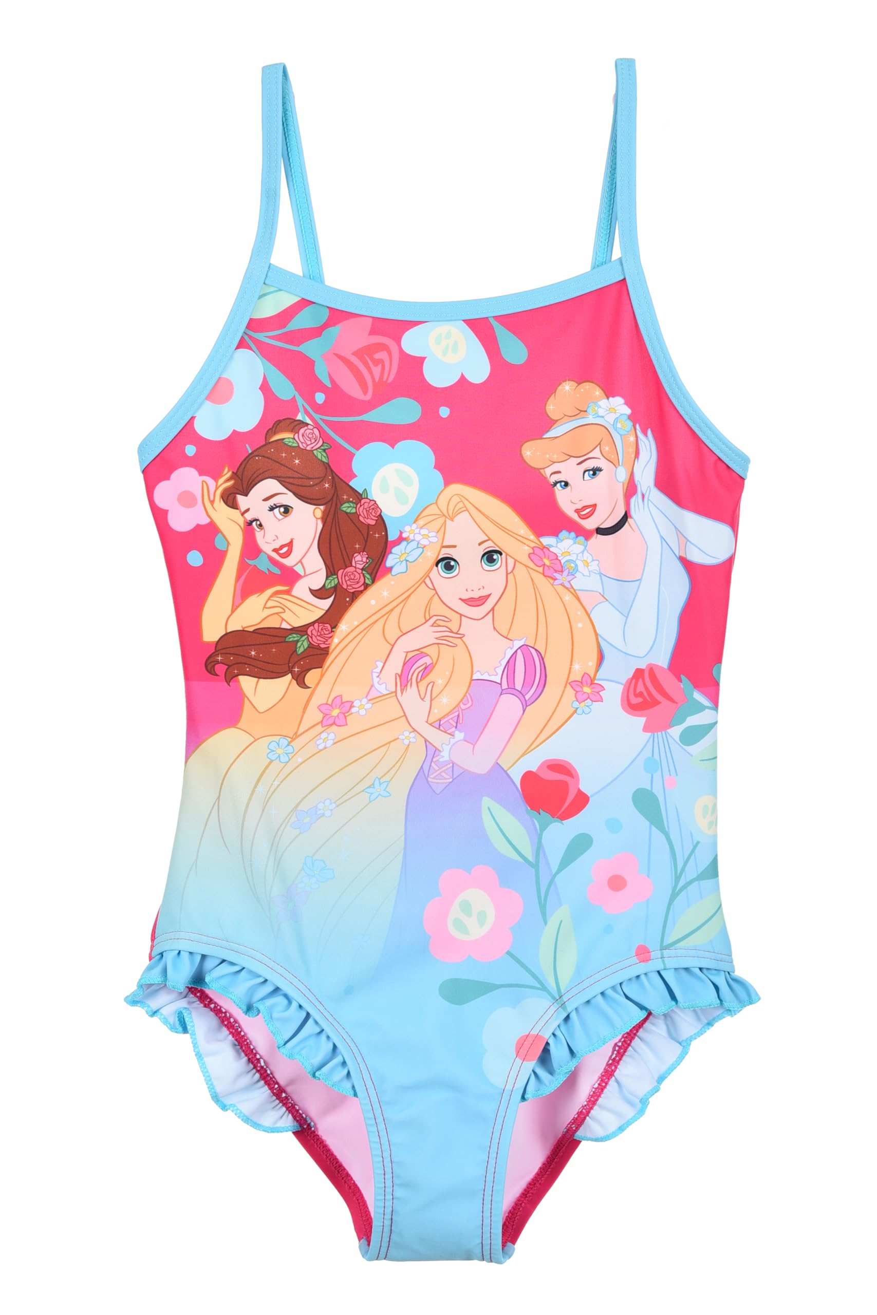 Disney Girls Blue Princess ' One-Piece Swimsuit, 3 Years