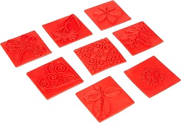 Life of The Party SP61501 8-Pack Soap Embossing Stamp, Square