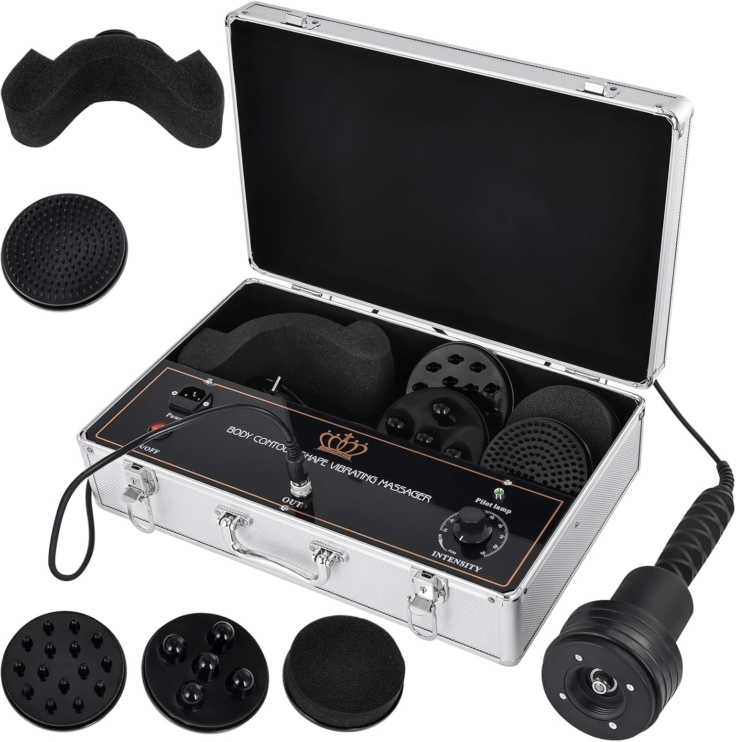 Electric Vibration Cellulite Massager, Handheld Fat Remover Massage, Box Type Full Body Cavitation Machine, Back Massager Body Shaping Machine for Neck Back Shoulder Electric Vibration Cellulite Massager, Handheld Fat Remover Massage, Box Type Full Body Cavitation Machine, Back Massager Body Shaping Machine for Neck Back Shoulder