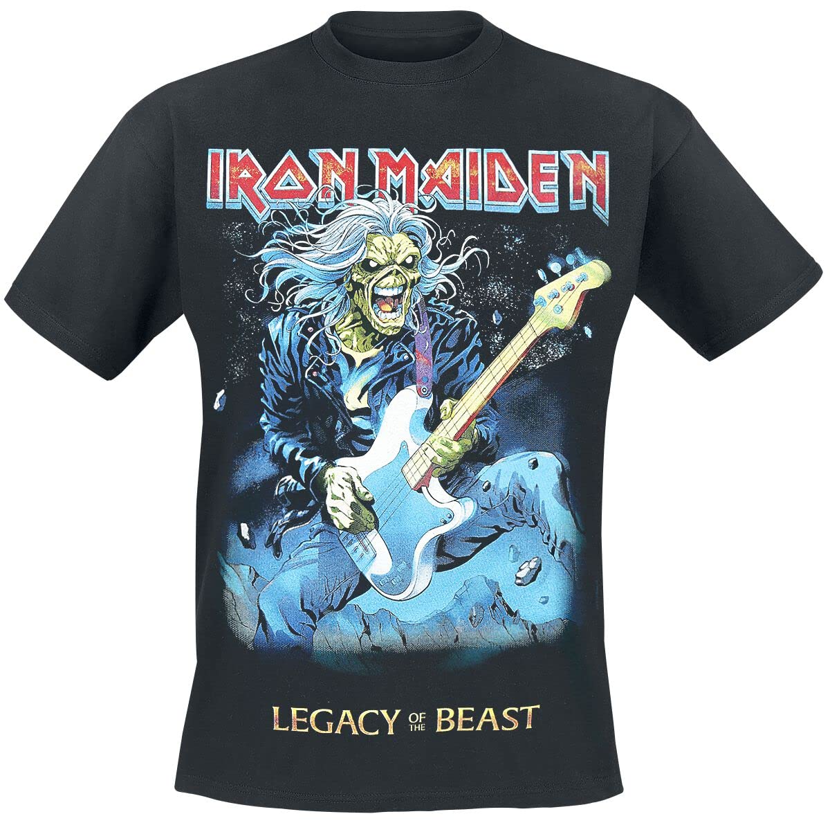 Iron MaidenMen's Eddie On Bass Slim Fit T-Shirt Black