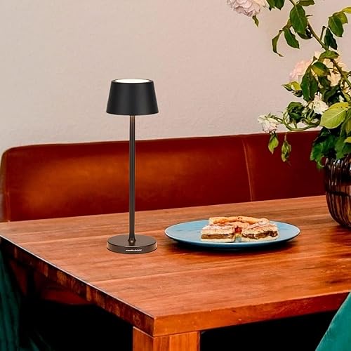 Miniatura 8 de Juego de 2 lámparas de mesa inalámbricas, con atenuación táctil y función impermeable IP54, adecuadas para iluminación interior y patio, color