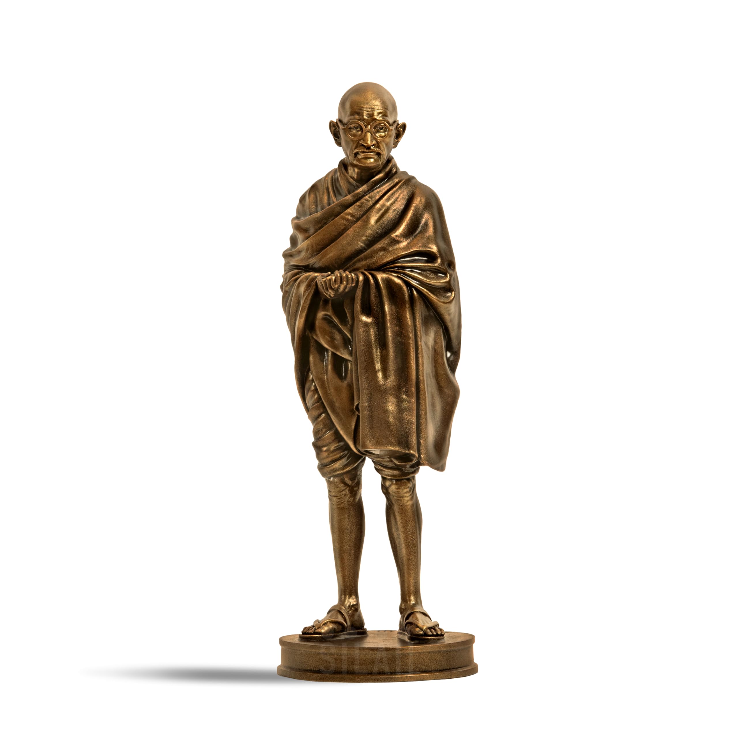 SILAII Mahatma Gandhi Full Figure Sculpture Antique Bronze