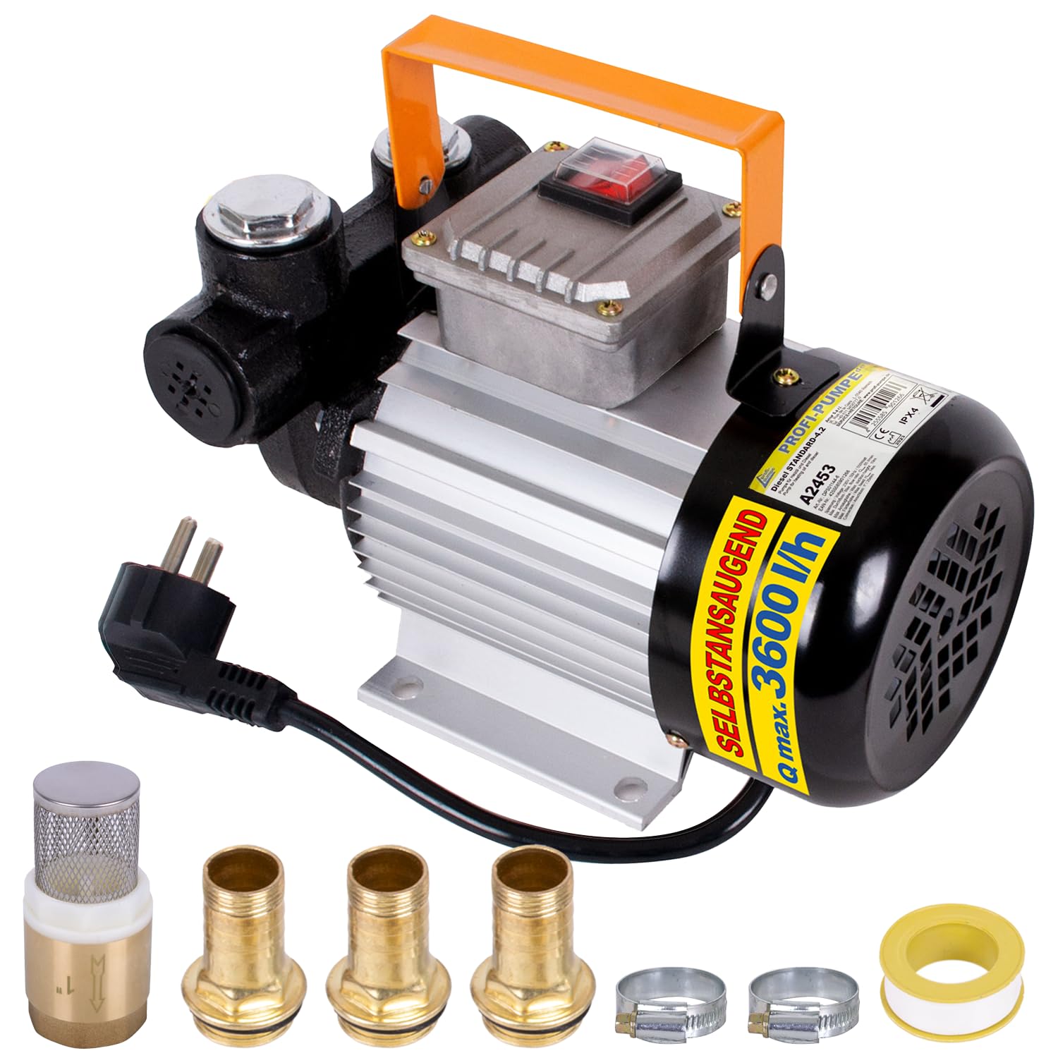 Pompe à Diesel Standard 4.2 - Auto-amorçante 230 V - Pompe à Fioul Carburant Biodiesel Huile Électrique 60l/m 550W