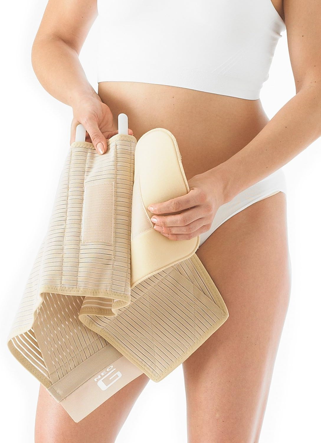 Neo-G Lumbostad Brace – Support For Symptoms Of Mild Disc Herniation/Bulge, Mild Lumbago, Strains, Sprains, Provides Additional Back Support – Class 1 Medical Device – Small - Tan