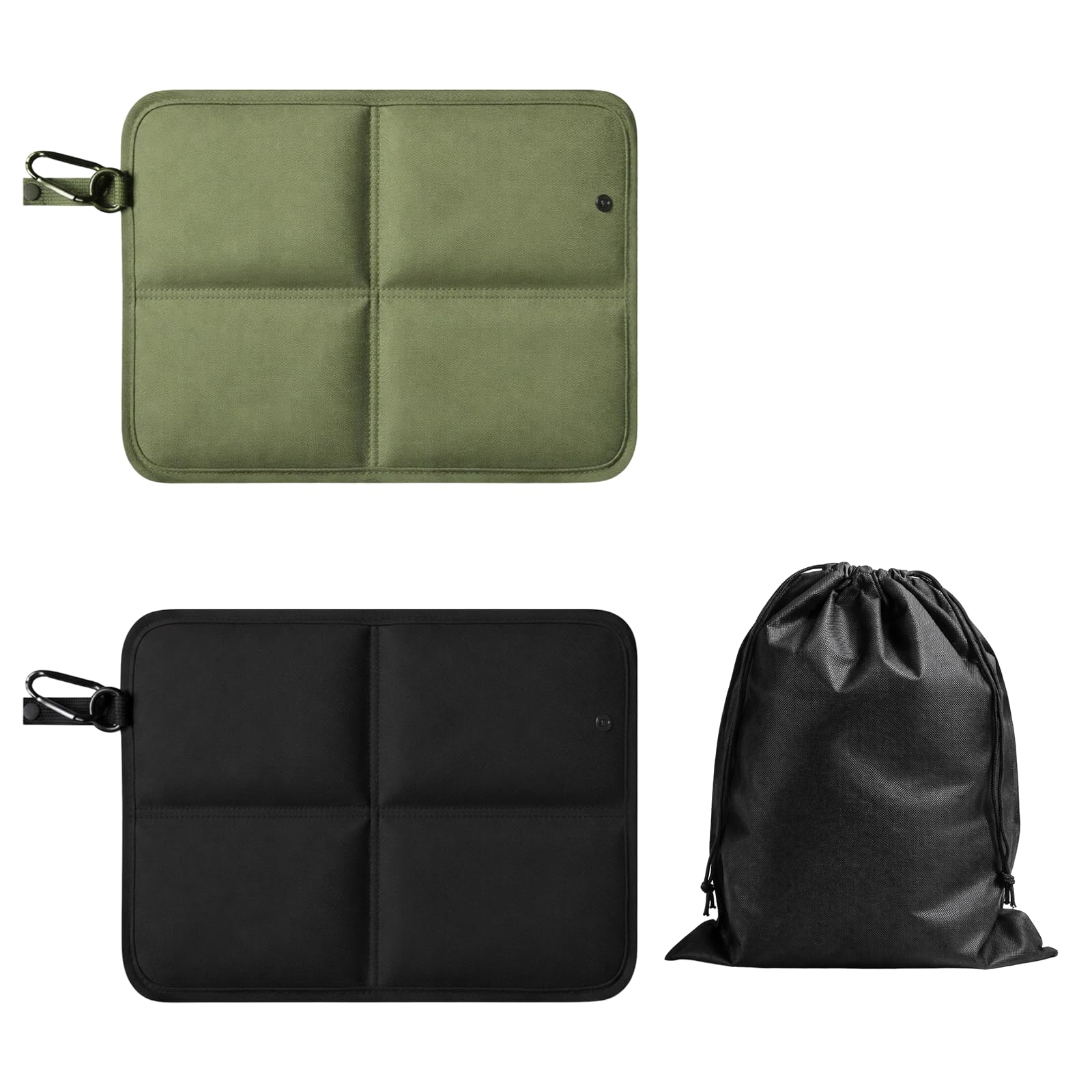 2-Pack Folding Sit Mat Set, Outdoor Seat Cushions with Storage Bag