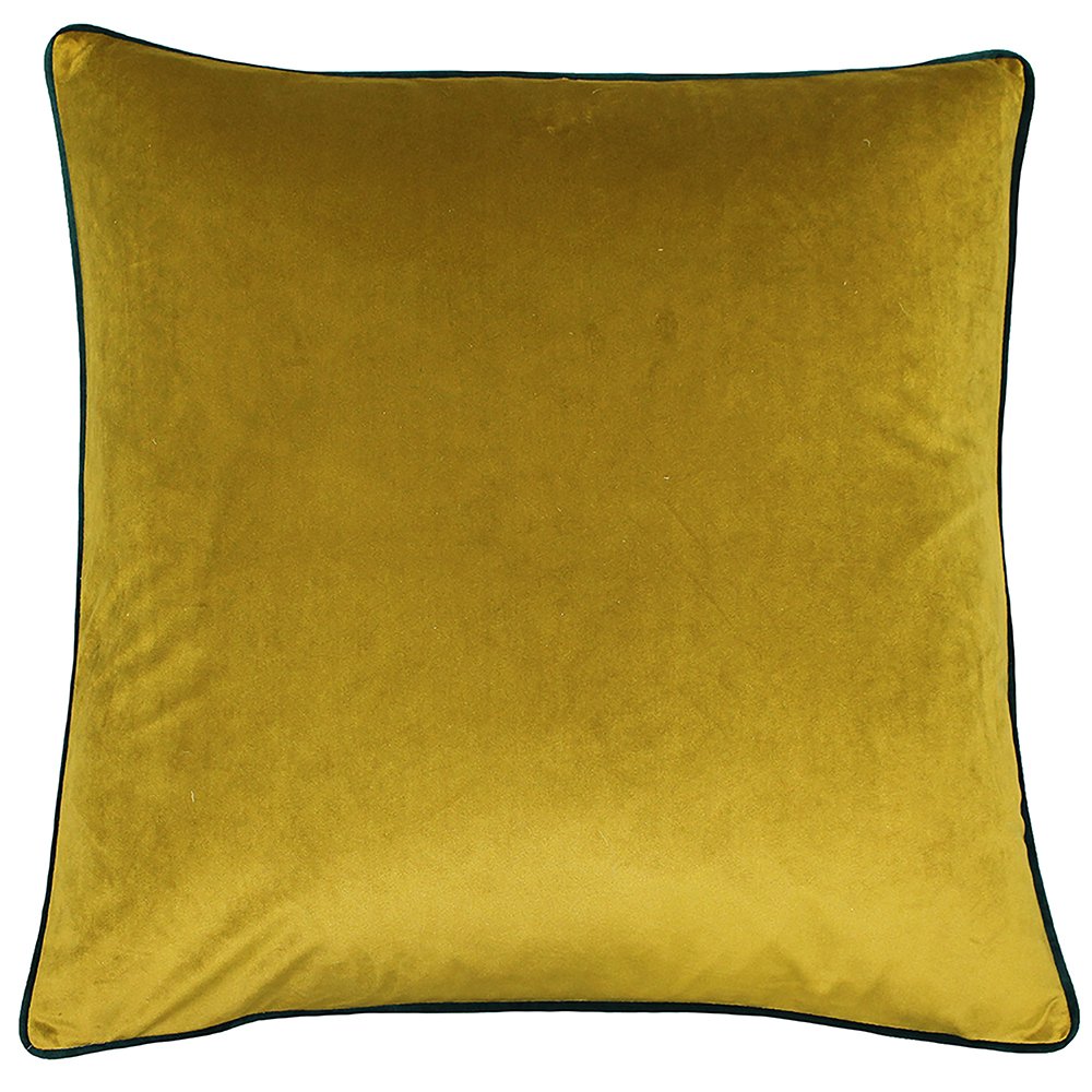 Furn  Moss/Emerald Meridian Velvet Feather Filled Cushion - 55 x 55cm
