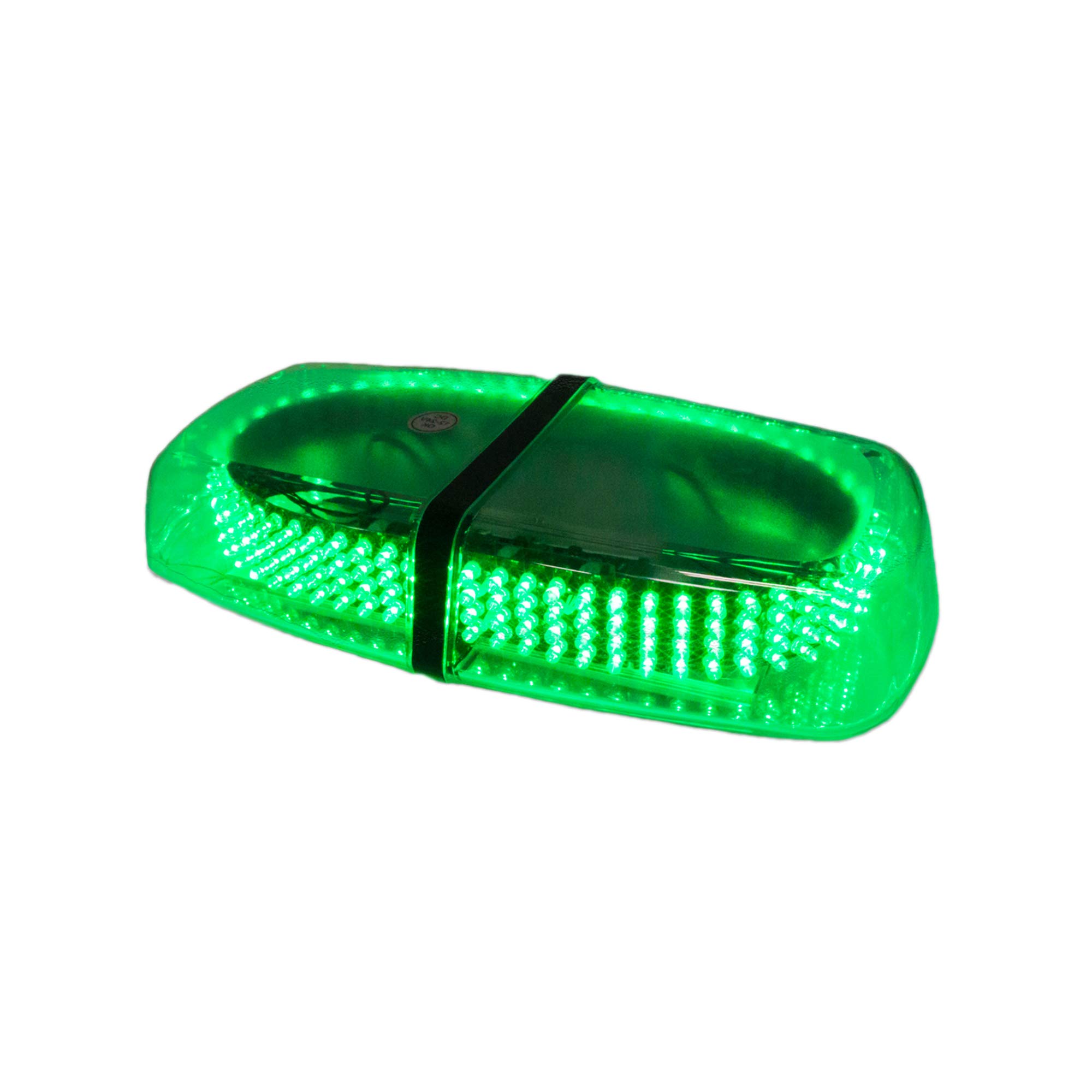 [[MAGNETIC] 240 LED Mini Light Bar Roof Top Emergency Warning Hazard Safety Flashing Strobe Dual Rapid Switch Longer 10FT Cable Car Truck Vehicle - Green