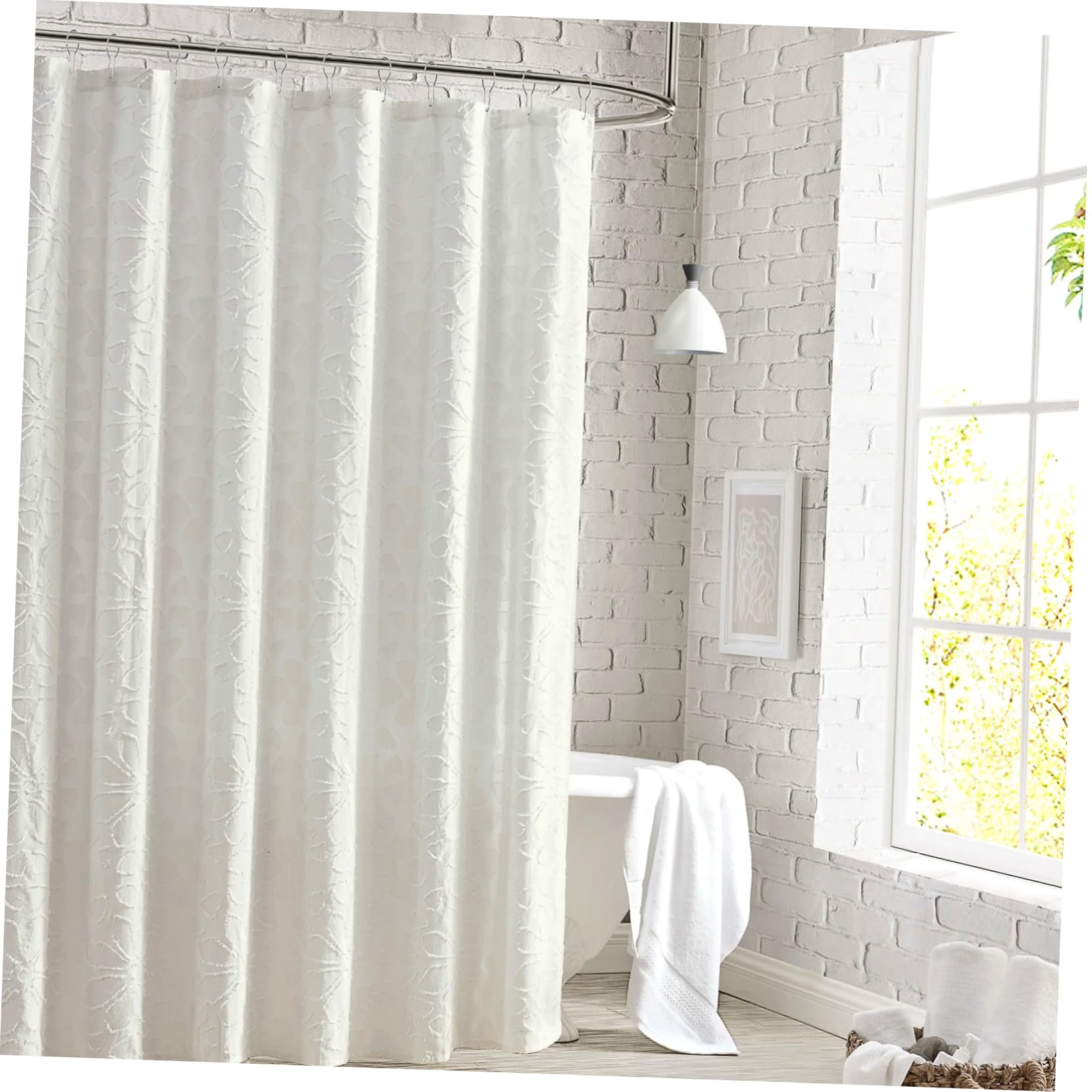 BRIGHTFUFU 20 Pcs Curtain Hook Rustic Bathroom Accessories Rustproof Shower Curtain Drapes Shower Hooks Shape Buckle Stainless Fashionable Window Curtain Rings Curtains Gourd Hook Silver