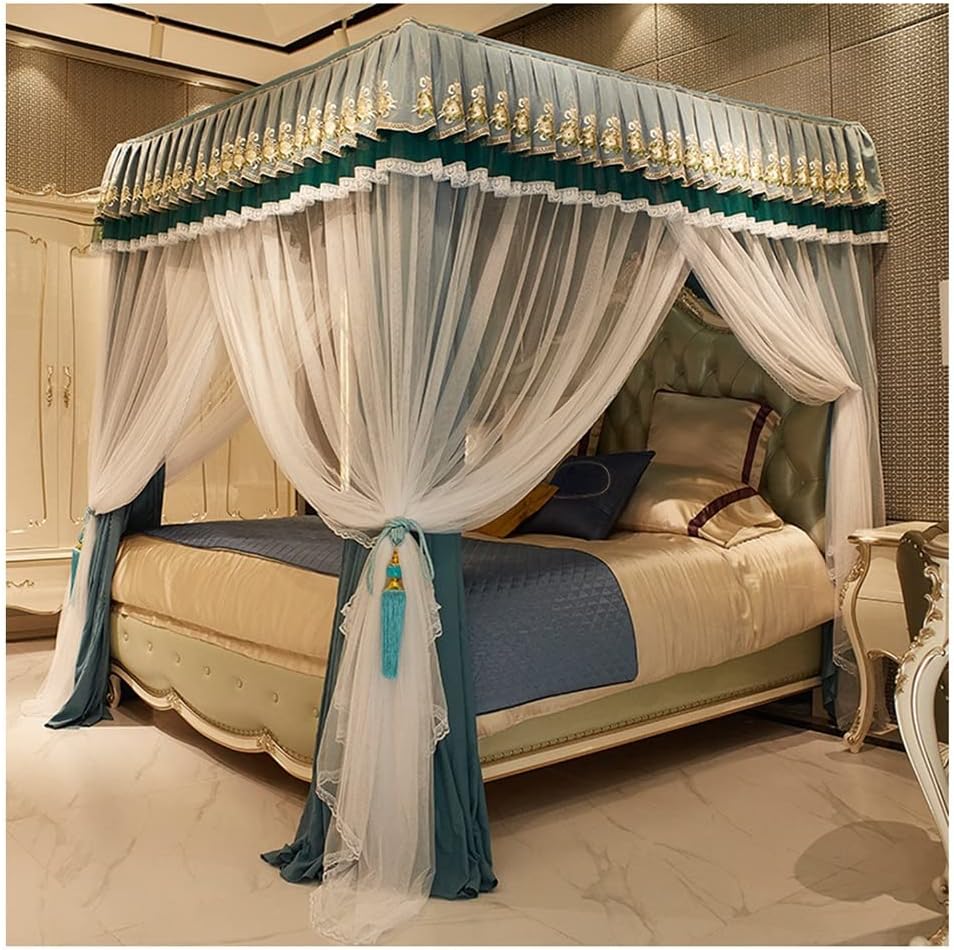 Bed Canopy Palace Bed Canopy, Floor-to-Ceiling, Suitable for Room, Easy to Disassemble (Color : A5 150X200X200Cm)