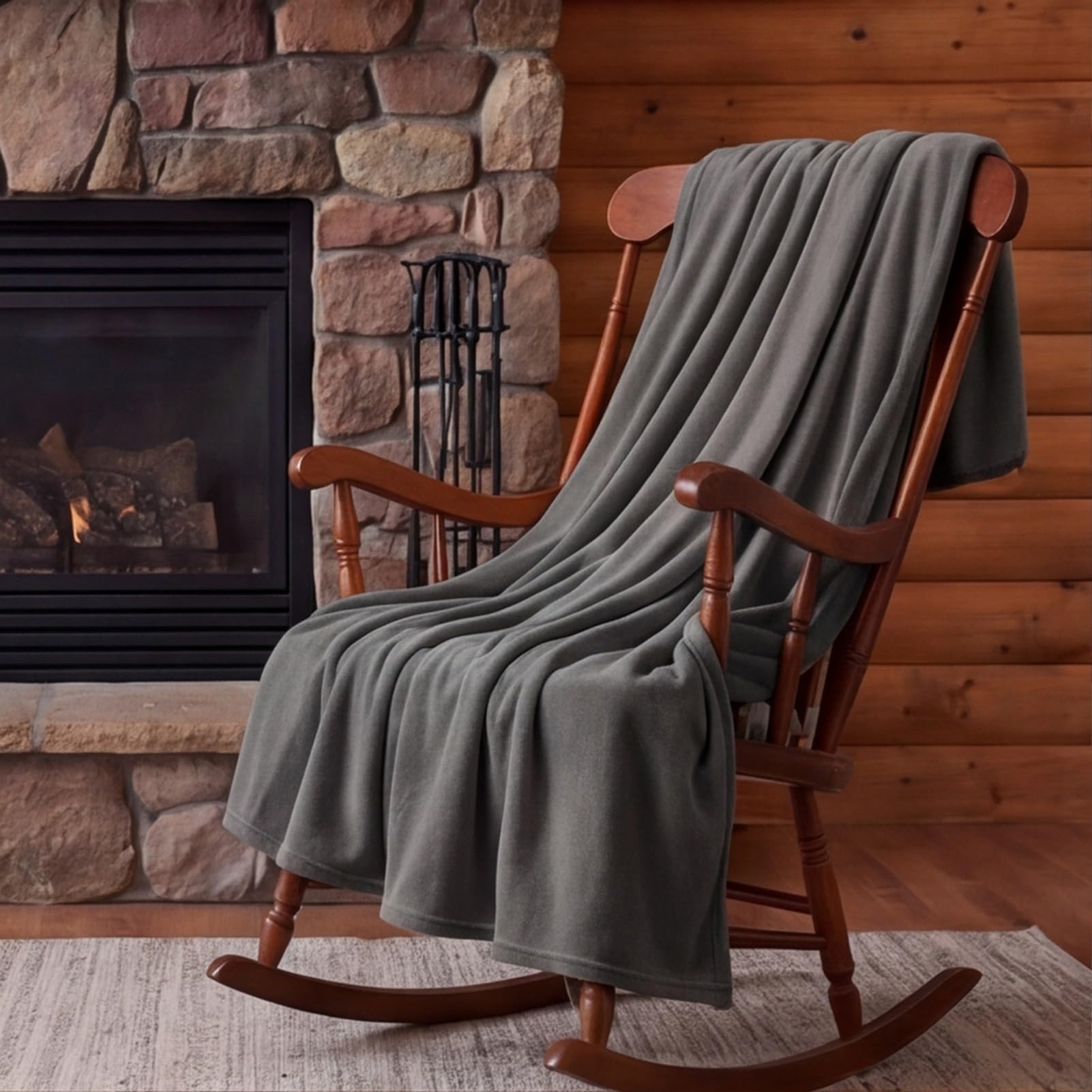 Pled na sofę, koc polarowy, 200 x 350 cm, puszysty i ciepły, ciepły, na wszystkie pory roku, na kanapę, w podróż, ciemnoszary