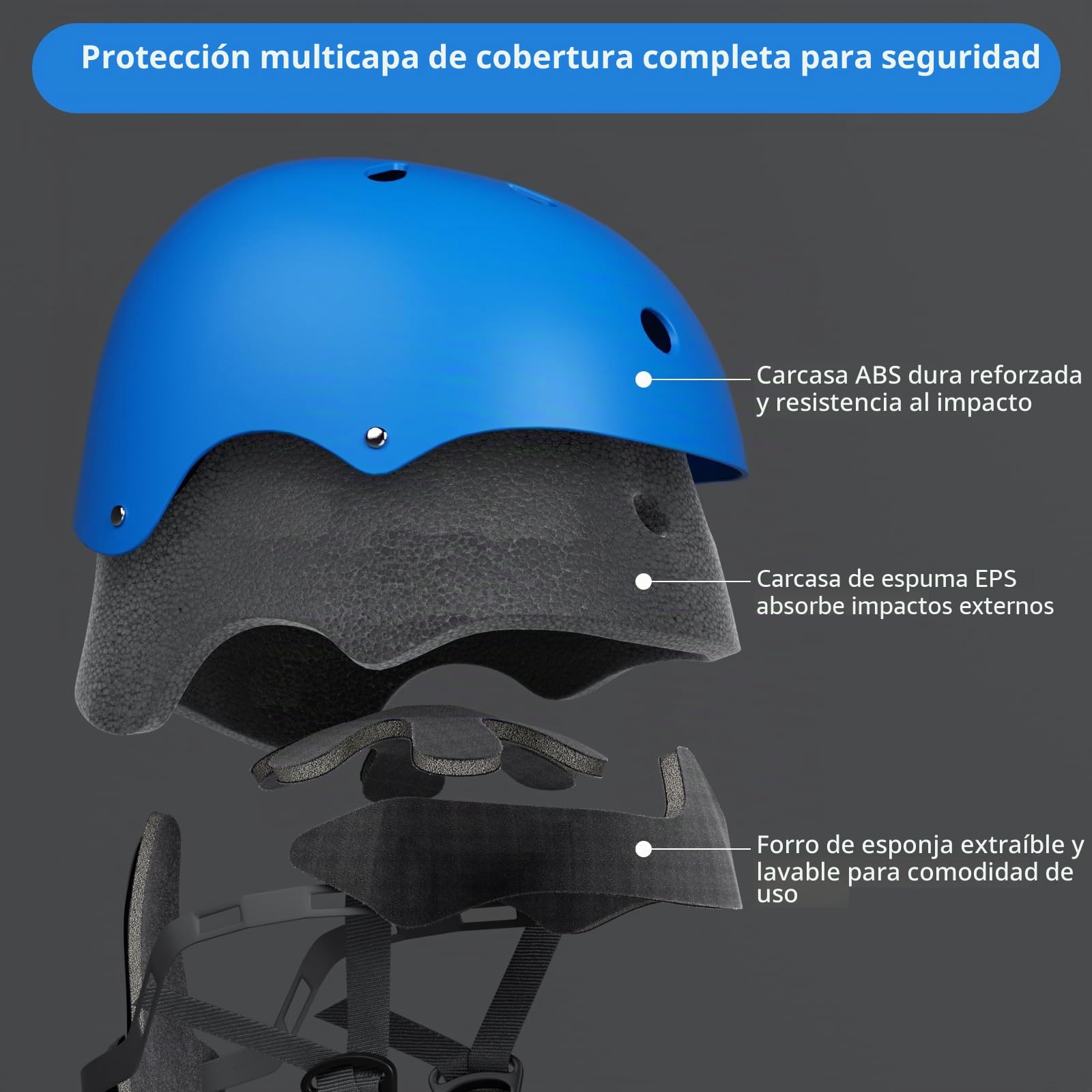 KORIMEFA Casco Bicicleta Niños y Niñas 2-13 Años 51-58cm, Ajustable para Patinete, Skate y Triciclo