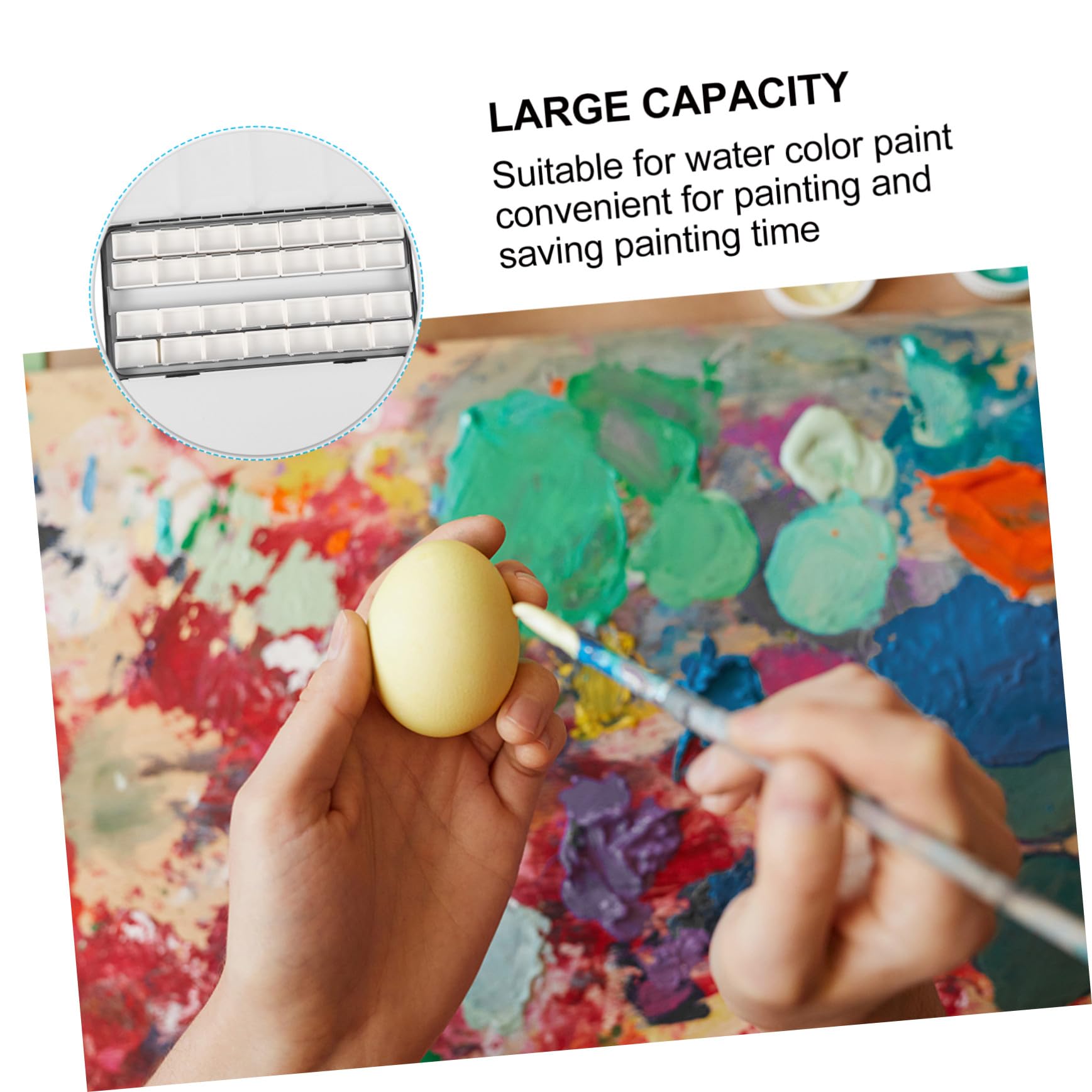 Boîte Métallique Aquarelle Vide avec Compartiments Étui Robuste pour Peinture Godets Rangement Pratique pour Pigments et Fournitures Artistiques