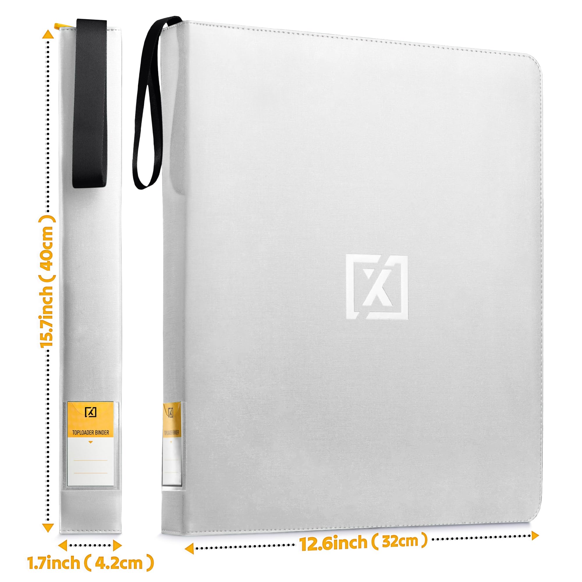 X PRO - Raccoglitore per carte con caricamento dall'alto, compatibile con custodie per carte con caricamento dall'alto, adatto a 252, 20 caricatori premium inclusi, pagine fronte-retro senza anelli, 9