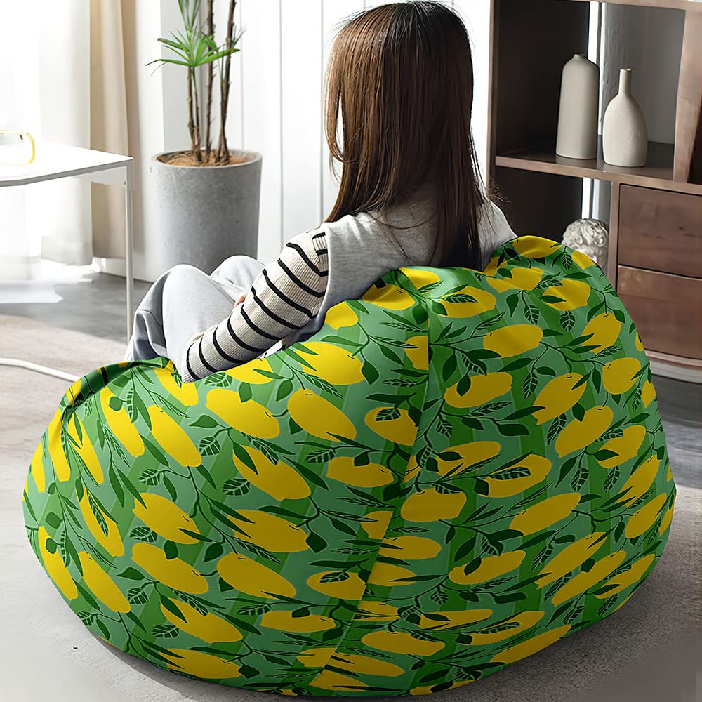 DOTBUY-SHOP Pouf Poltrona a Sacco Gigante,Stampa Basket Bean Bag Bambini & Adulti (Senza Imbottitura), Morbido e Accogliente Puffo per Sedersi Poltrona da Lettura (Nero,L DOTBUY-SHOP Pouf Poltrona a Sacco Gigante,Stampa Basket Bean Bag Bambini & Adulti (Senza Imbottitura), Morbido e Accogliente Puffo per Sedersi Poltrona da Lettura (Nero,L