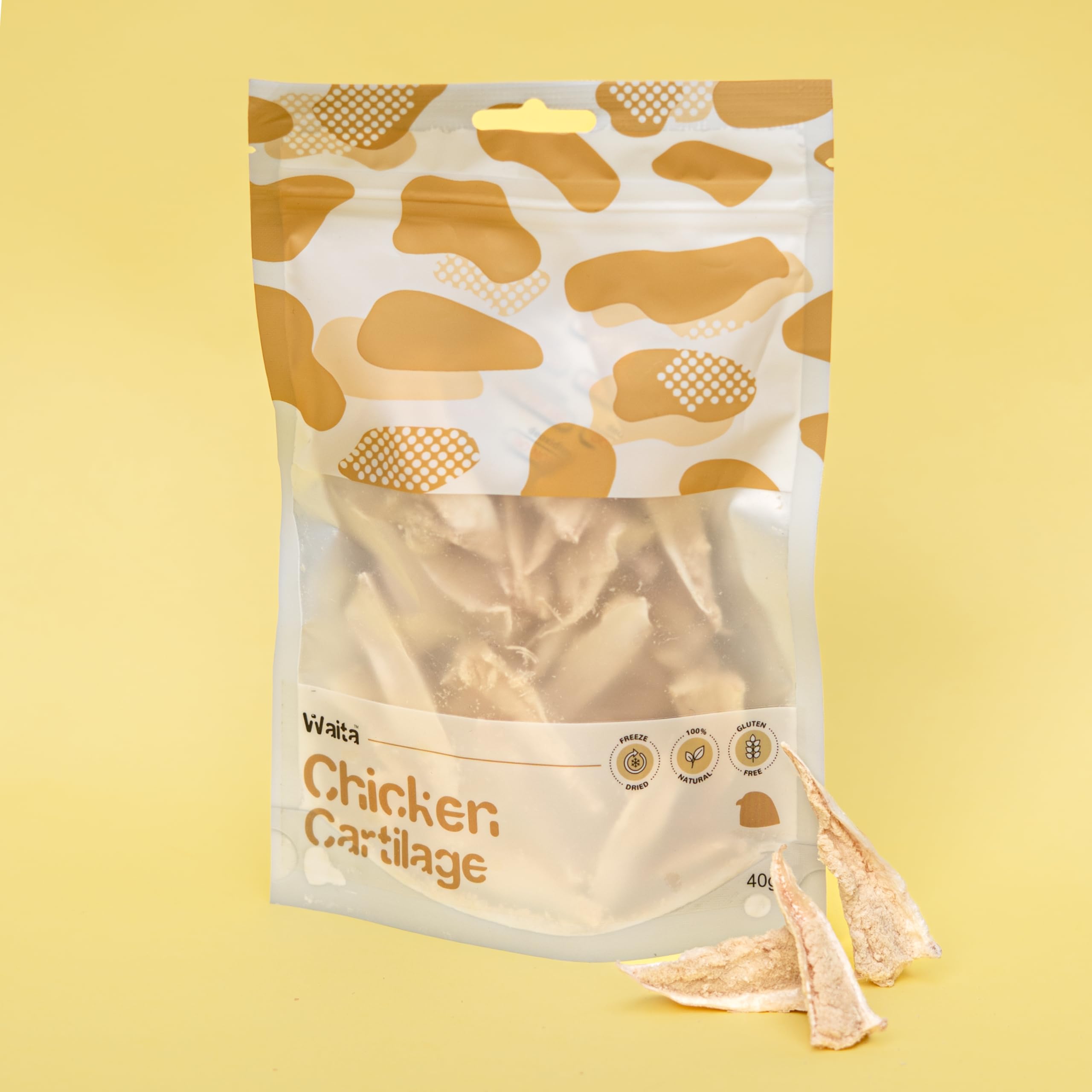 Freeze-Dried Chicken Cartilag for Cat Treats Pets Dog Treats Natural Fresh Cat Food And Dog Food 40g Bag Calcium supplement and Clean Teeth โ image 1