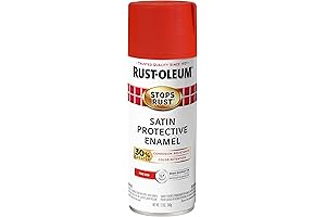 Rust-Oleum 338943 Stops Rust Advanced Spray Paint, Satin Fire Red