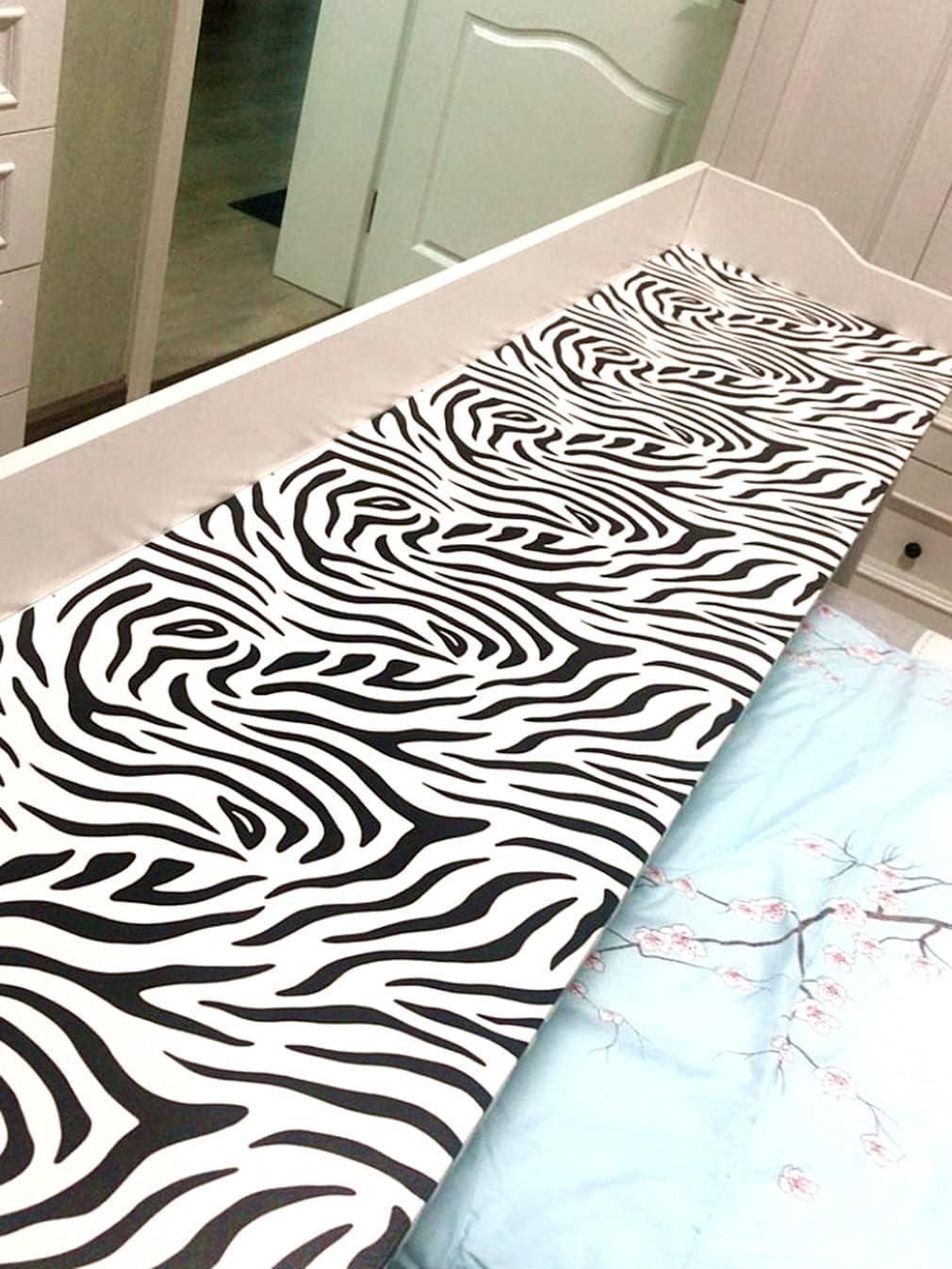 Peel and Stick Zebra Wallpaper,Removable Zebra Wallpaper for Wall Decor (17.72in x 196in, Zebra Pattern)