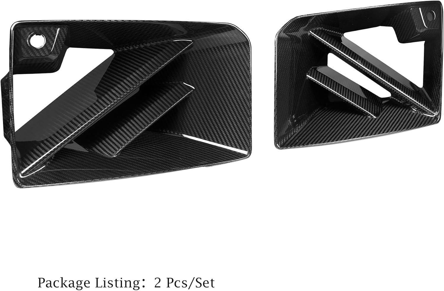 G87 Real Carbon Fiber Car Bumper Air Vent Splitter Side Fender,Front Bumper Side Air Vent Trim Cover Fender,Fit for BMW M2 Series G87 SQ Style 2023-IN 2Pcs/Set