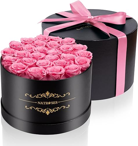 Miniatura 4 de Rosas preservadas para siempre en una caja, rosas 100% reales que duran hasta 3 años, flores preservadas para entrega de cumpleaños, regalos de San