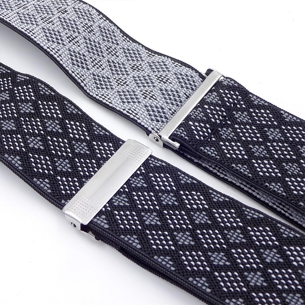 Tirantes con clips para hombre, decoración universal y elegante, bandas elásticas para pantalones, accesorio de ropa, estilo 3