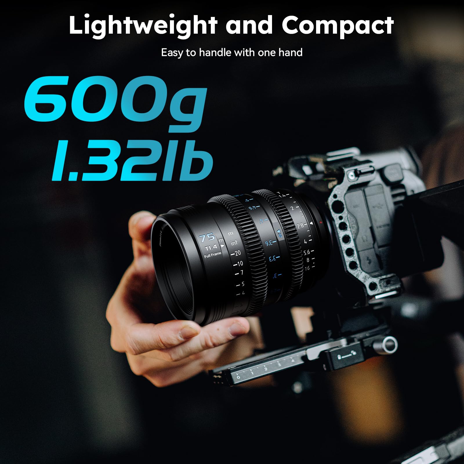 SIRUI VP-1 Vision Prime 1 T1.4 Full Frame Cine Lens, 75mm Manual
