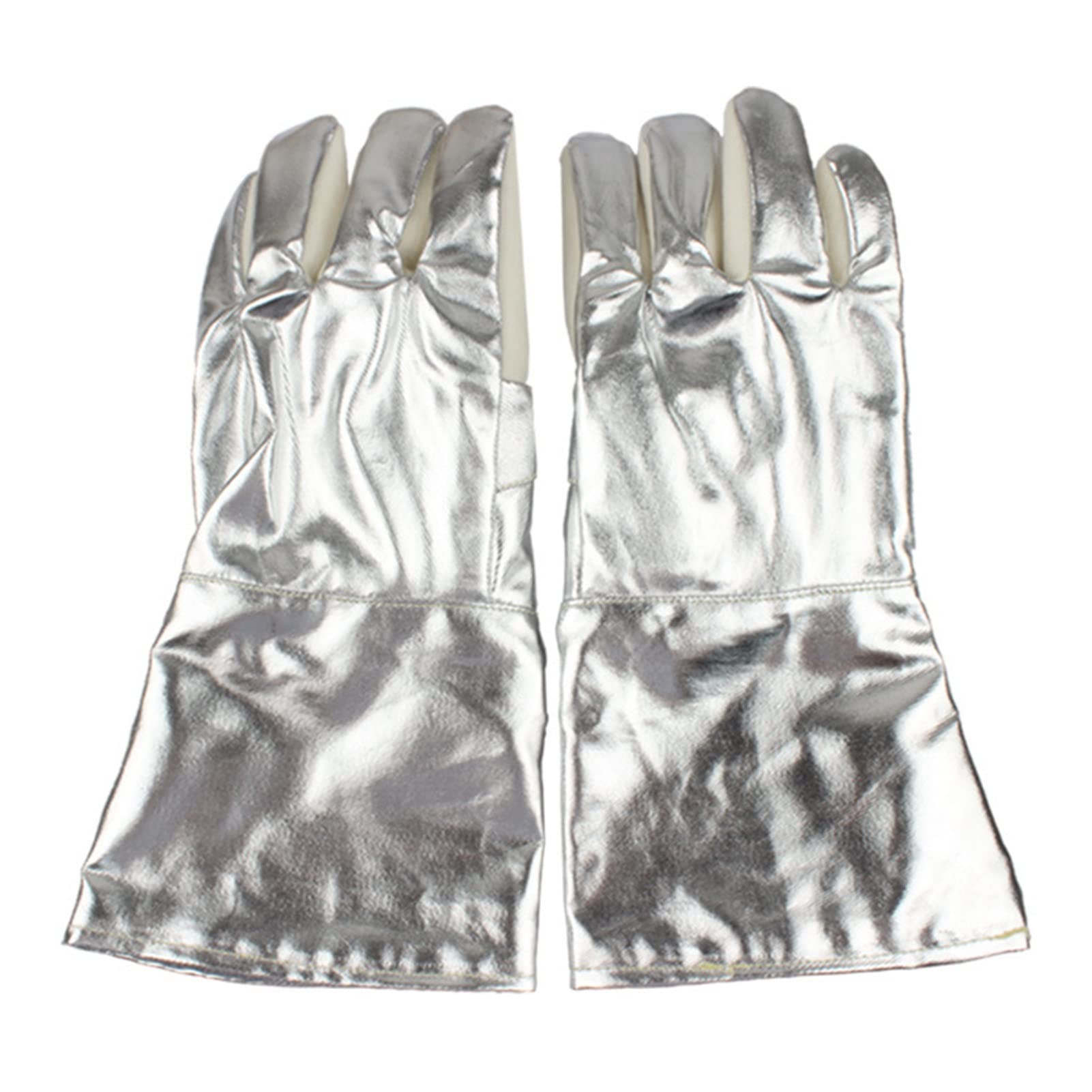 PIWINE Gartenhandschuhe, schnittfeste Handschuhe, feuerfeste Handschuhe, 350 ℃ Schweißhandschuhe aus Aluminiumfolie for Metallurgie, Herd, Grill und andere Zwecke