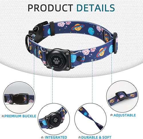 Miniatura 7 de AirTag - Collar para perro, soporte integrado impermeable IP68 para collar de AirTag, fácil de limpiar, ultra duradero, a prueba de olores, a prueba