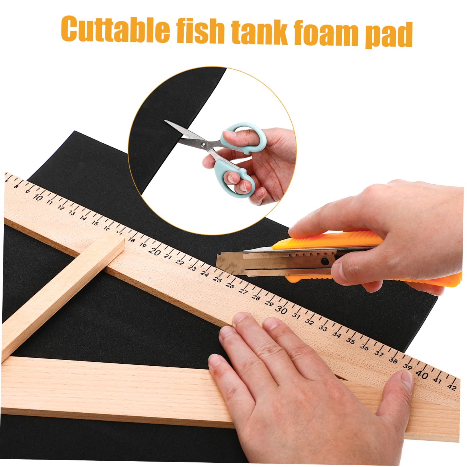 SUPVOX Tapis de Fond pour Aquarium 40x30x0.60cm Tapis Antidérapant en Mousse Épaisse Isolation Thermique Nivellement Réservoir Poissons
