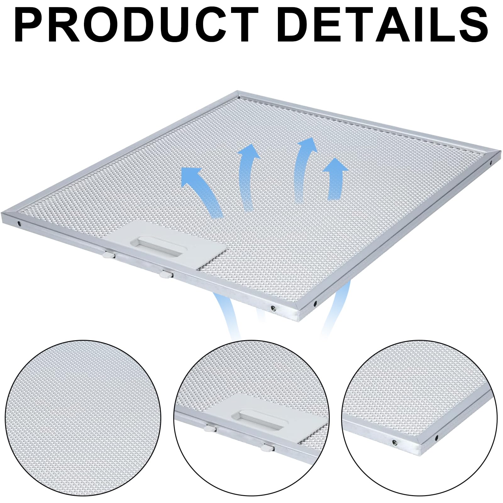 2 pièces 260mm x 230mm Filtre Hotte Aspirante pour Hotte Aspirante AEG Blancs Grande Capacité de Stockage d'huile Résistance aux Hautes Températures Pièce de Rechange 5 Couches
