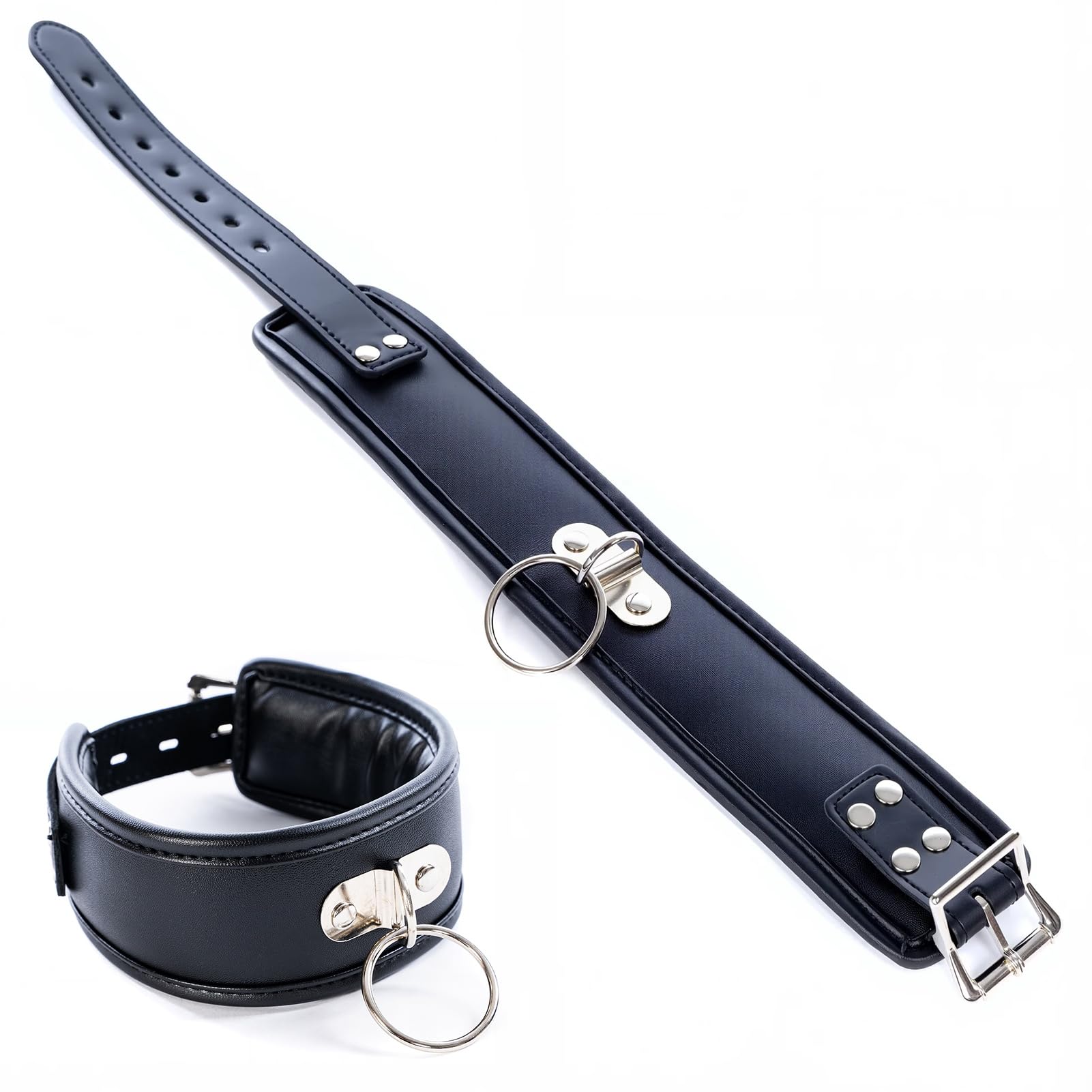 SXOVO Kit BDSM Bondage per Gattonare Con Ginocchiere + Gomitiere + Maschera + Collare +Restrizioni per Mani e Piedi, Kit Sadomaso per Coppia Schiavo Cane Cosplay, Toys Sessuali per Donna Uomini Coppie