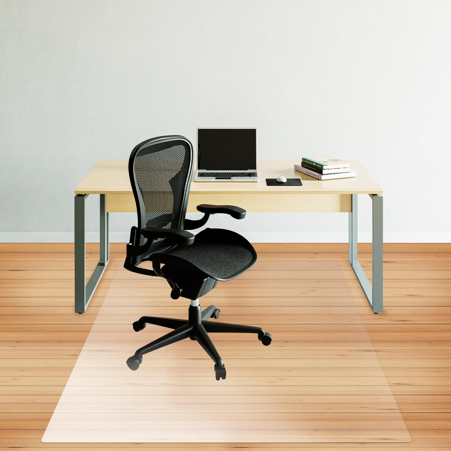 【拭くだけ】 チェアマット 透明 傷防止 シート ゲーミング 120 × 90 cm 厚さ1.5mm 【ラチュナ Latuna キングジム】 椅子 チェア マット 床保護マット 床の傷防止 デスク下マット クリア キッチンマット（120×90cm）商品画像