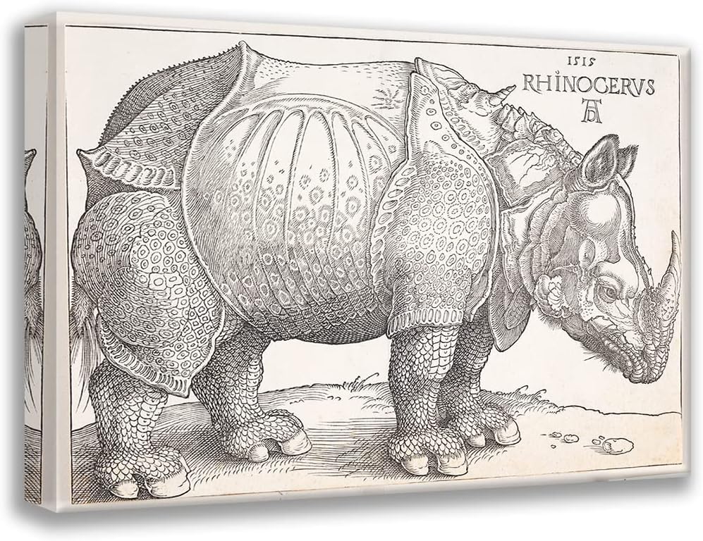 ArtDirect The Rhinoceros (1515) 48x34 UnFramed Museum Art Print Poster Ready for Framing by Albrecht Dürer (German, 1471-1528)